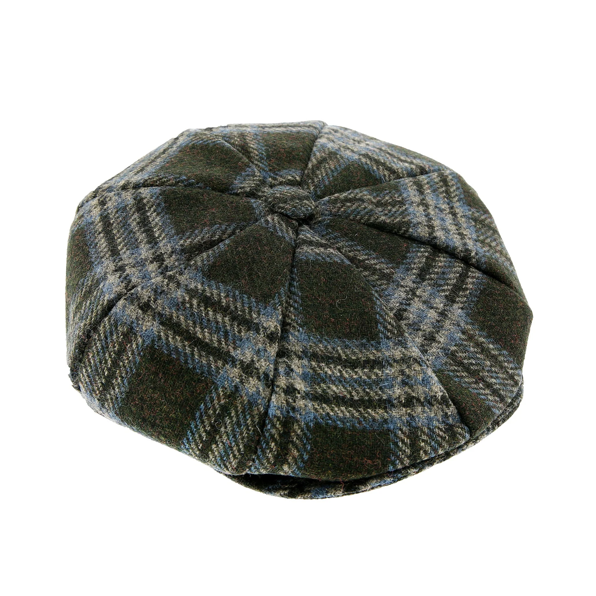Men's Abraham Moon Check Tweed Newsboy Cap - Image 10