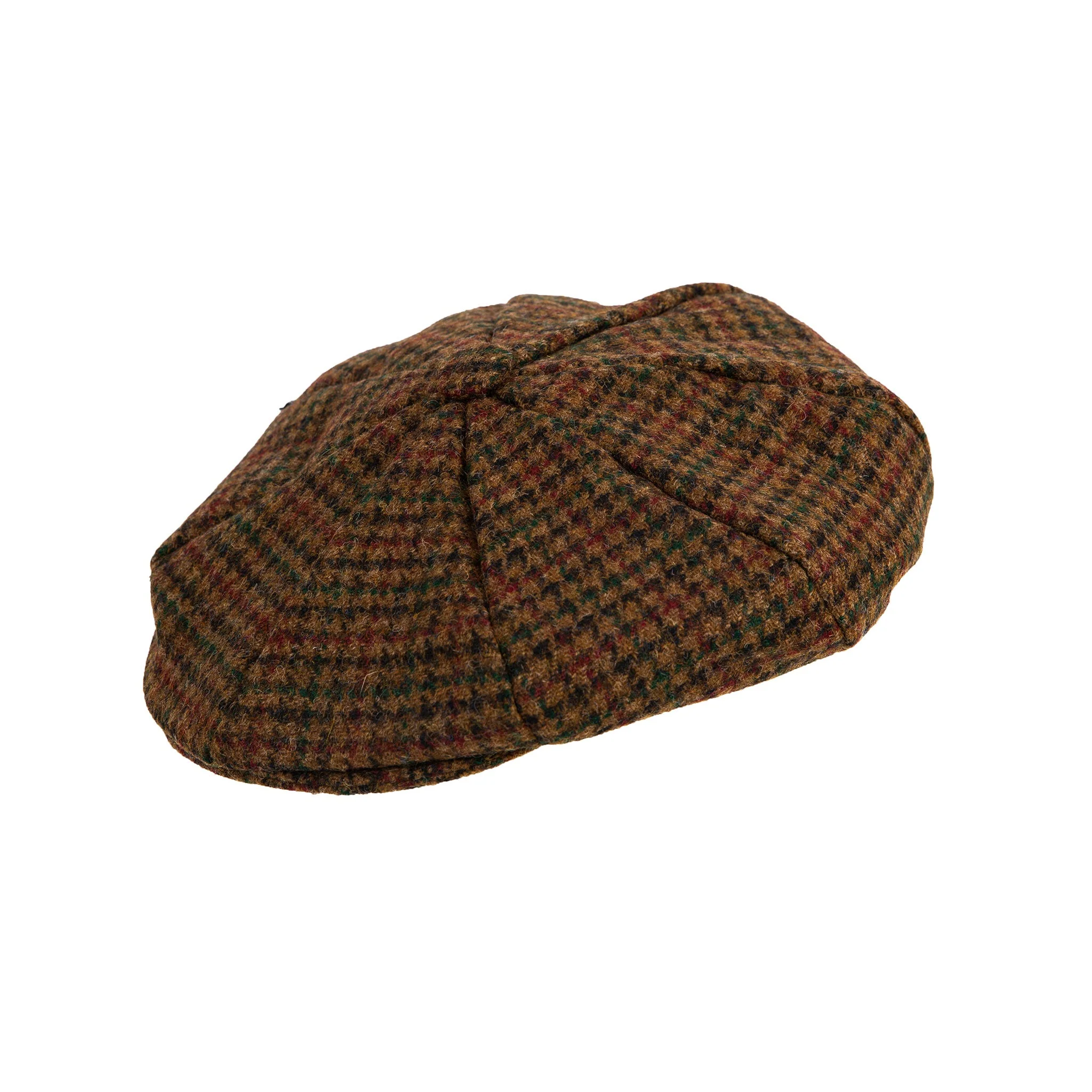 Men's Abraham Moon Tweed Dogtooth Check Newsboy Cap - Image 4