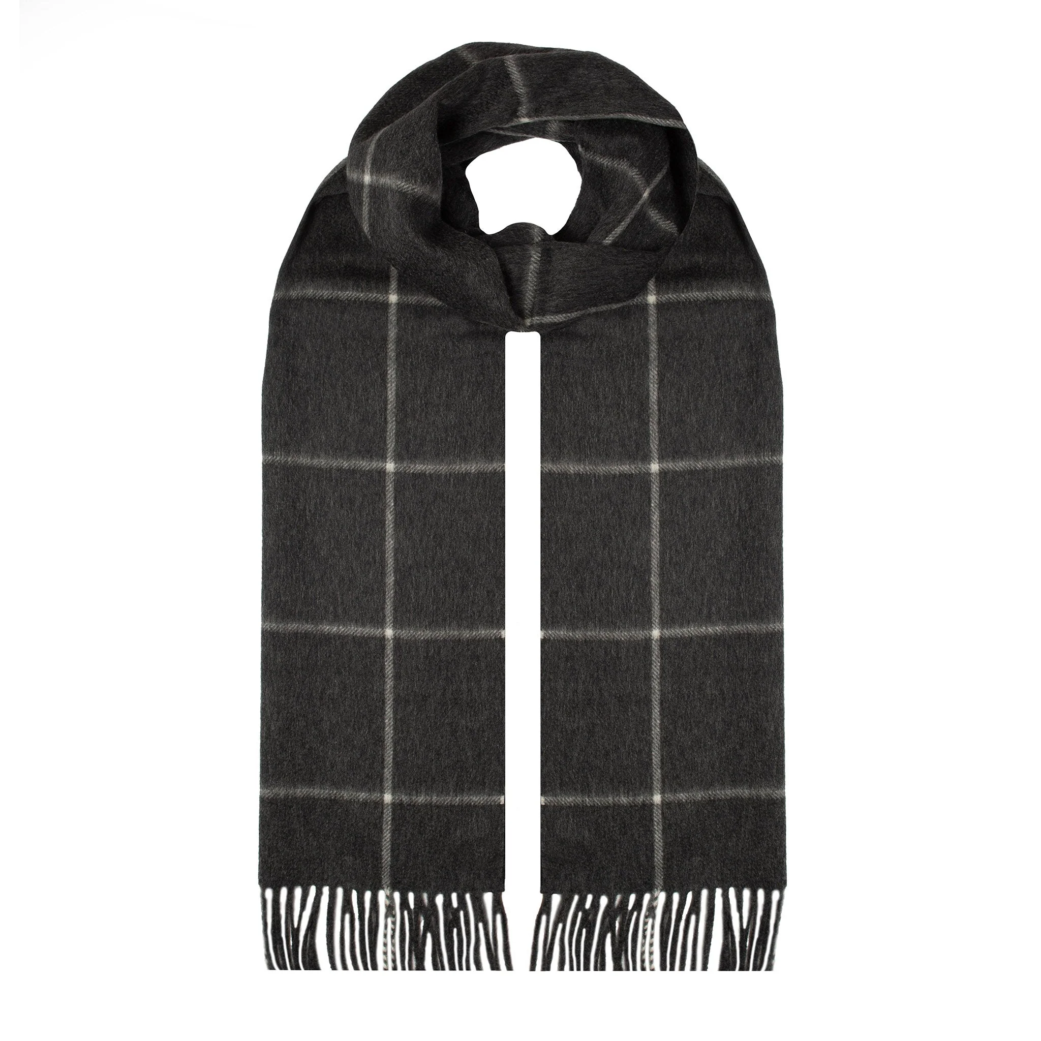 Heritage Extra-Large Check Cashmere Scarf with Tassels and Gift Box - Image 15