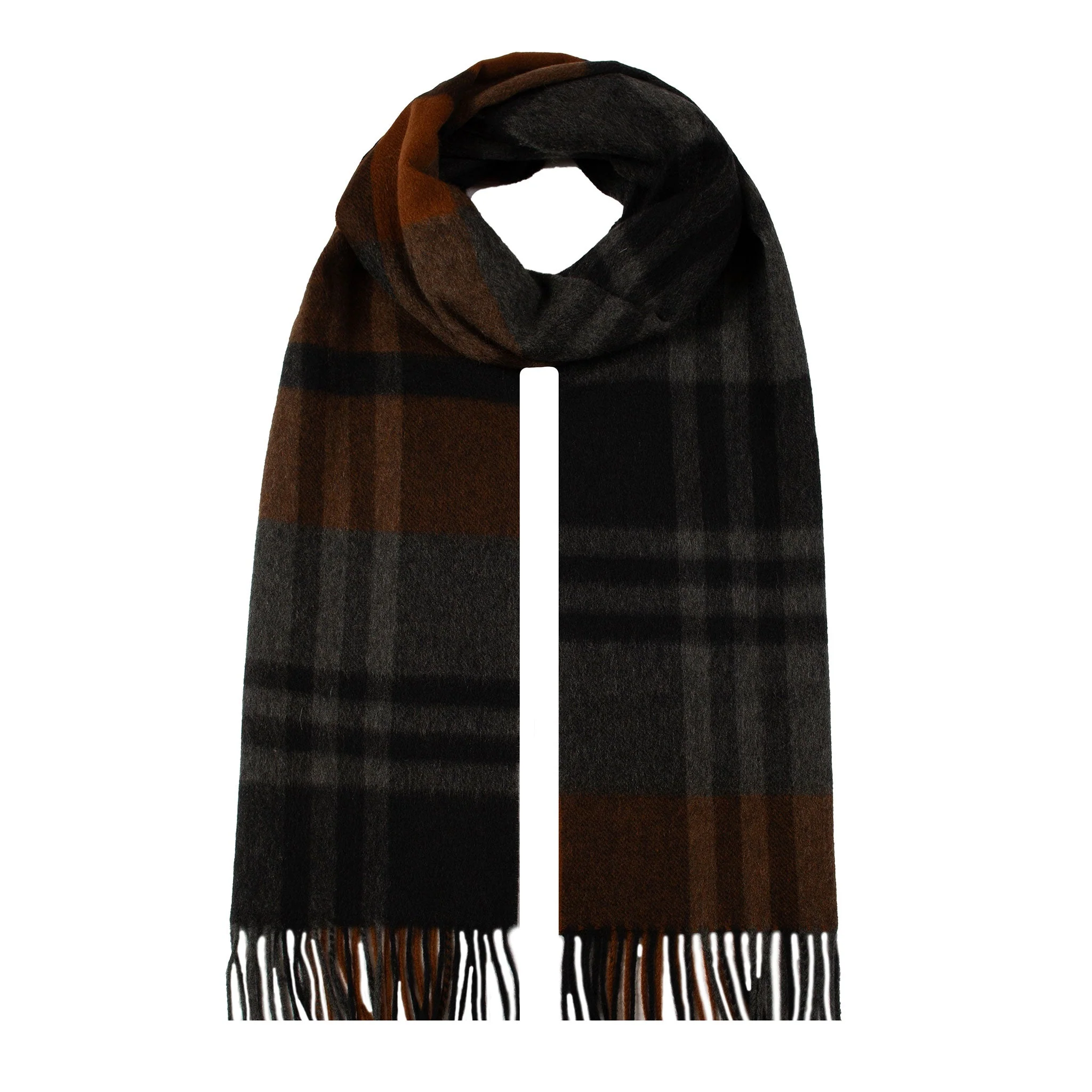 Heritage Extra-Large Check Cashmere Scarf with Tassels and Gift Box - Image 21
