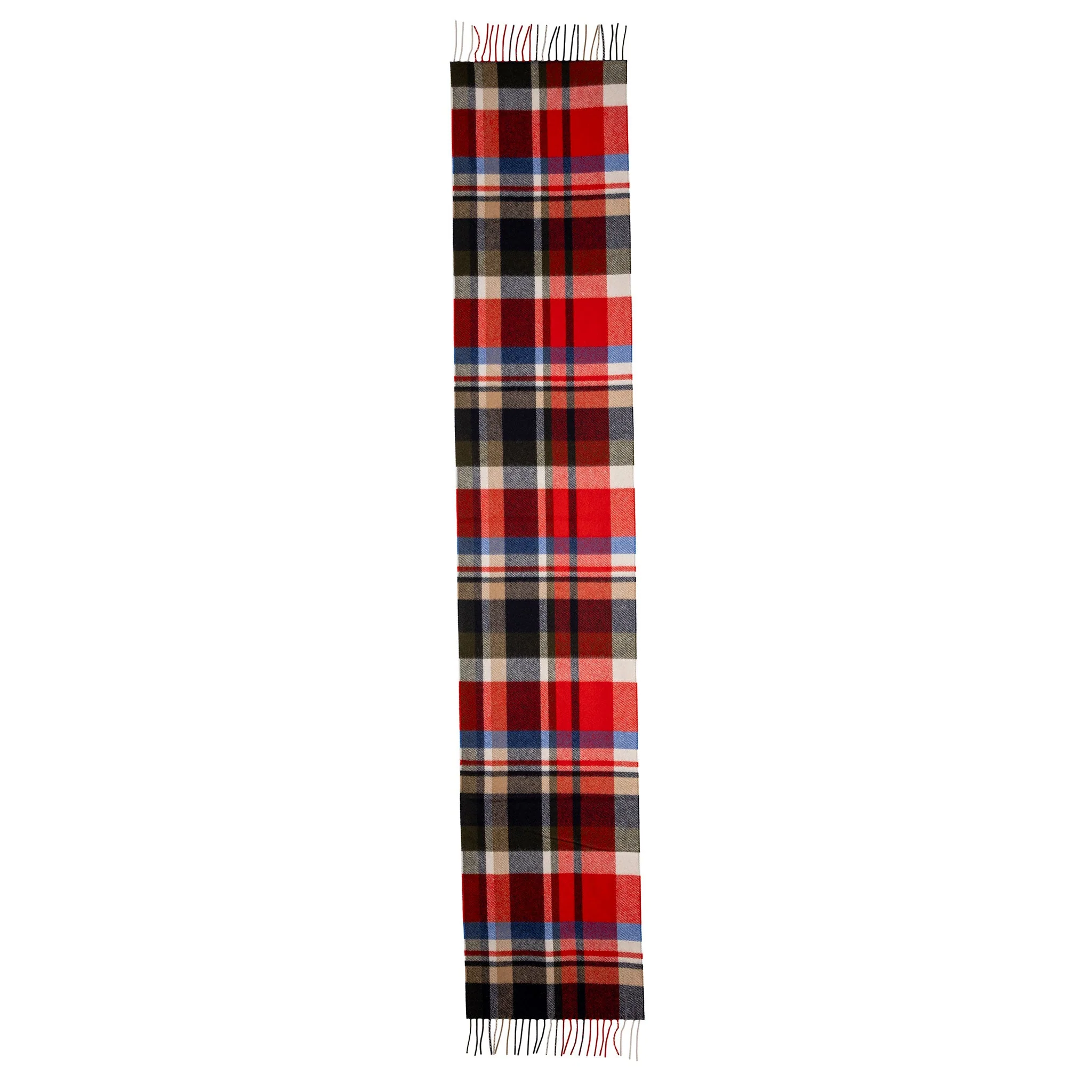 Heritage Large Check Cashmere Scarf with Tassels and Gift Box - Image 11