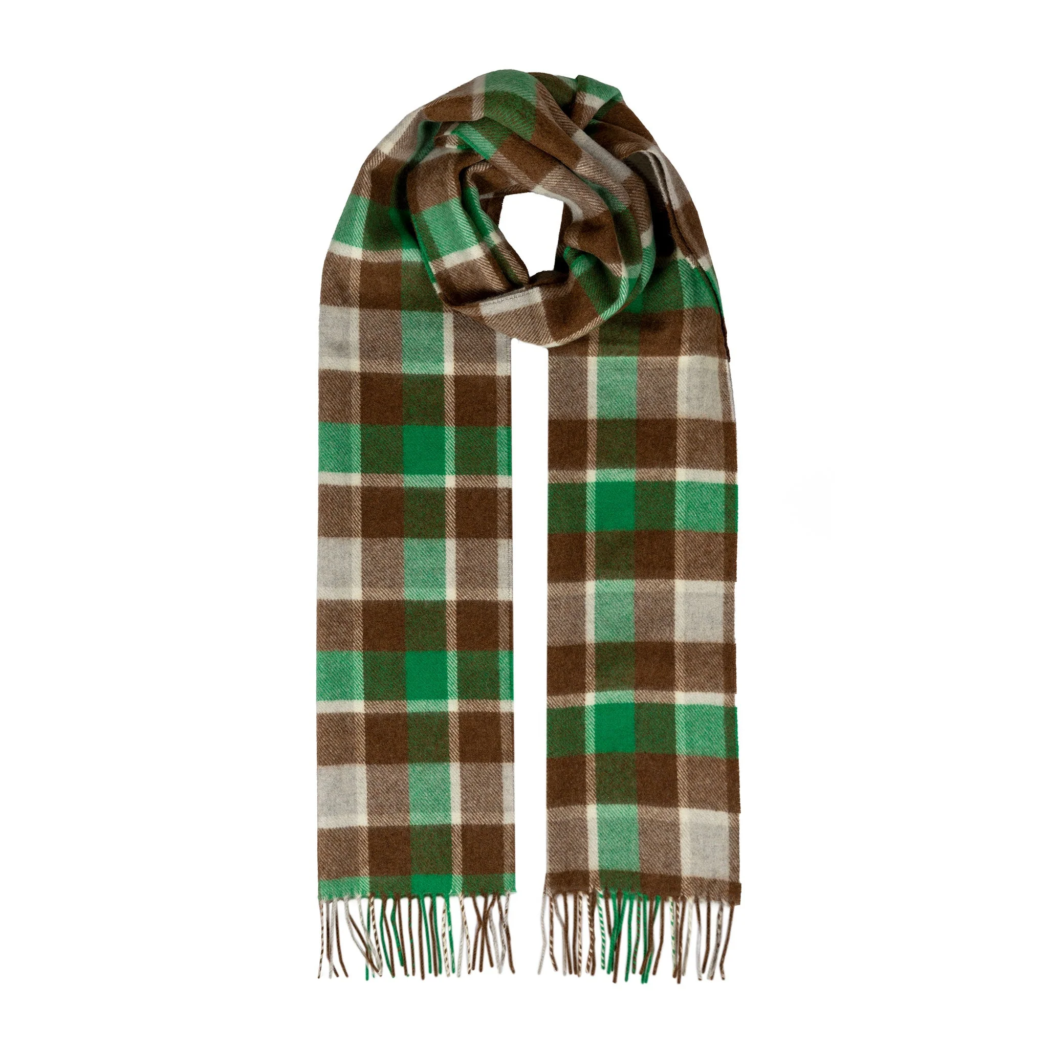Heritage Large Check Cashmere Scarf with Tassels and Gift Box - Image 13