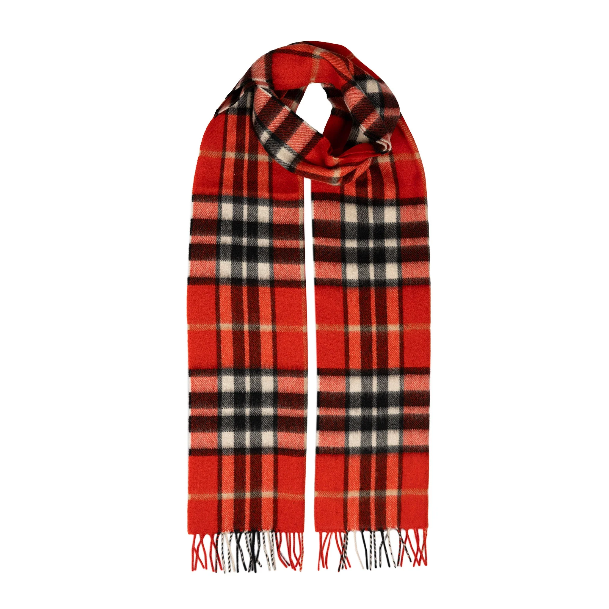 Heritage Large Check Cashmere Scarf with Tassels and Gift Box - Image 19