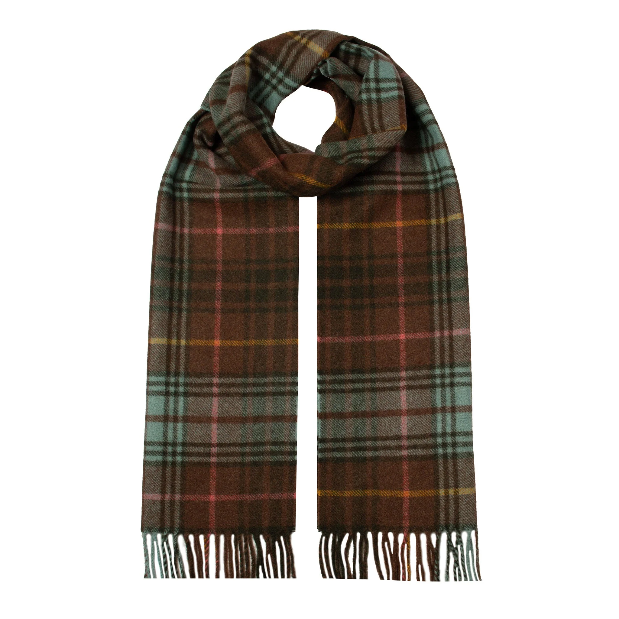 Heritage Large Check Cashmere Scarf with Tassels and Gift Box - Image 25