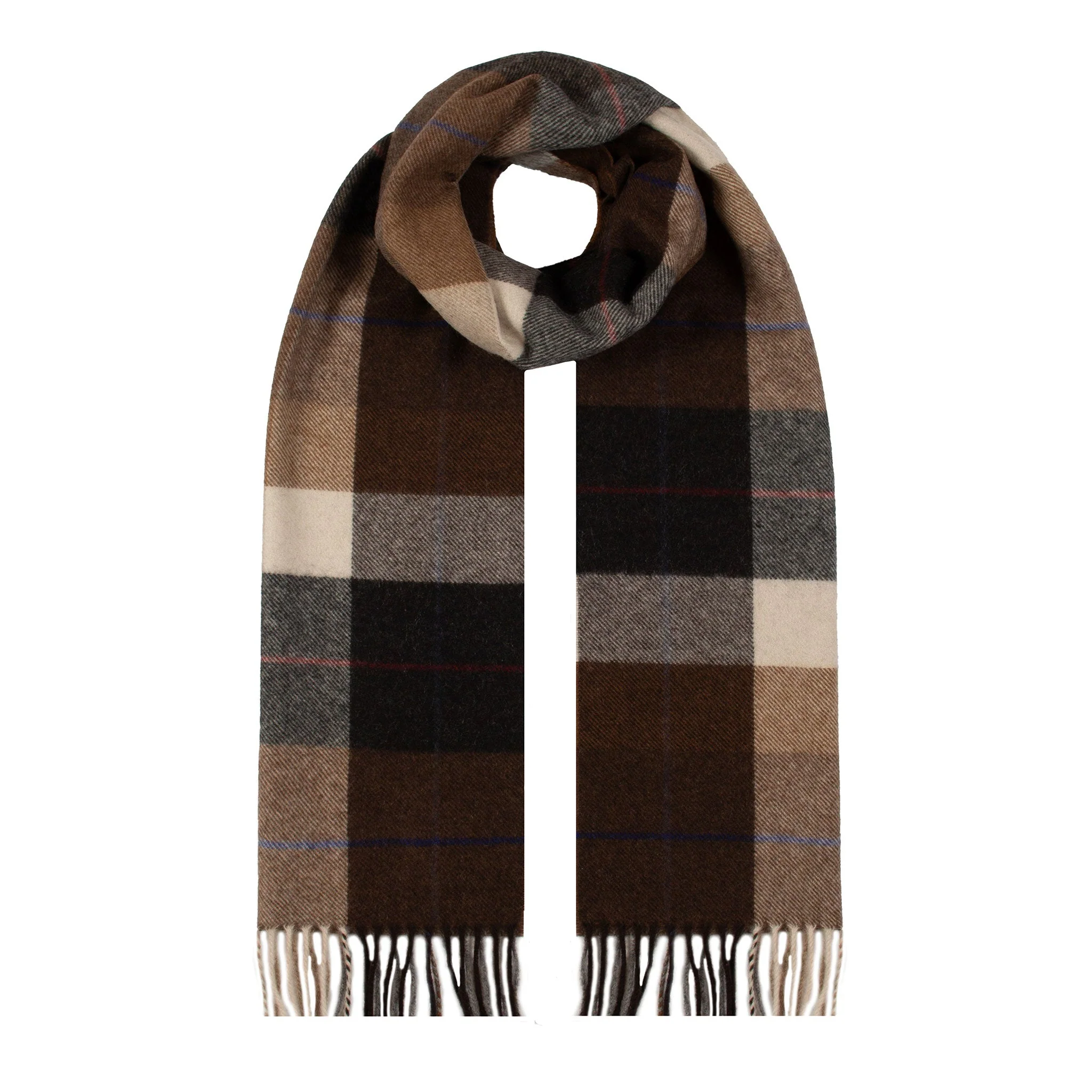 Heritage Large Check Cashmere Scarf with Tassels and Gift Box - Image 28
