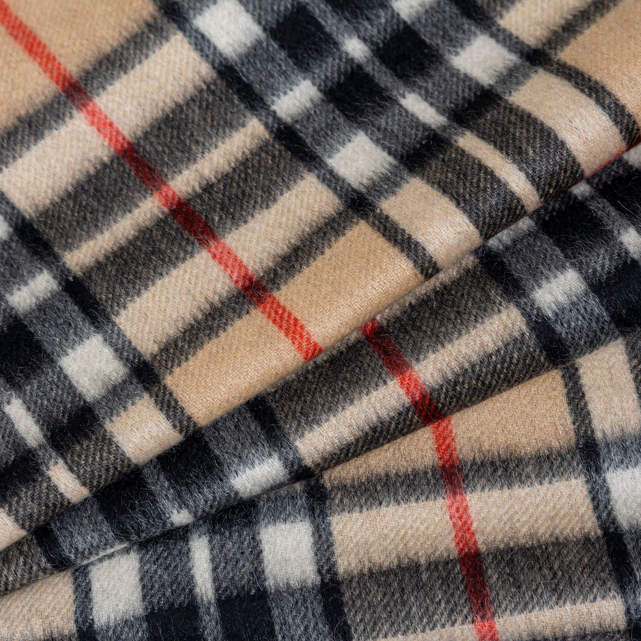 Heritage Large Check Cashmere Scarf with Tassels and Gift Box - Image 3
