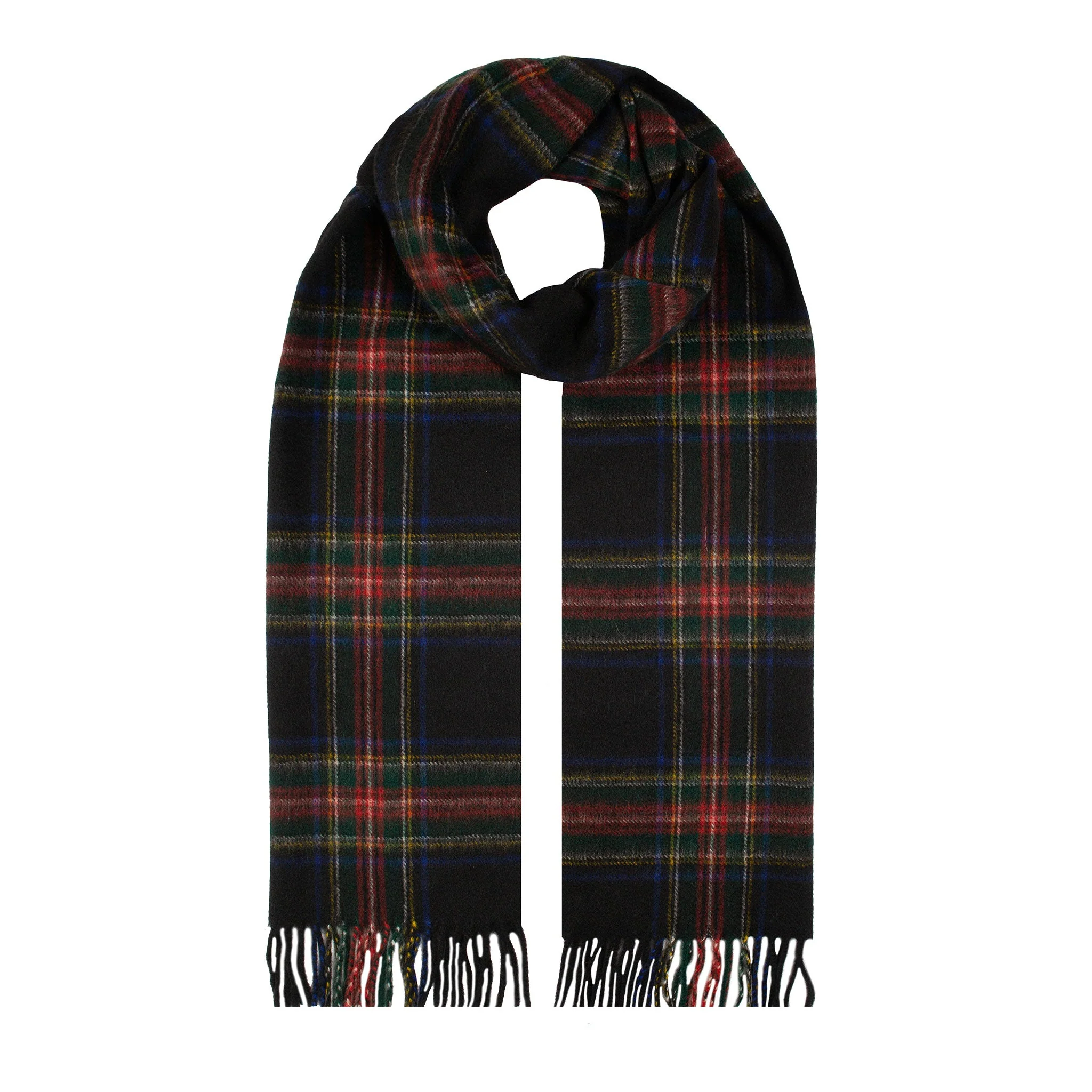 Heritage Large Check Cashmere Scarf with Tassels and Gift Box - Image 33