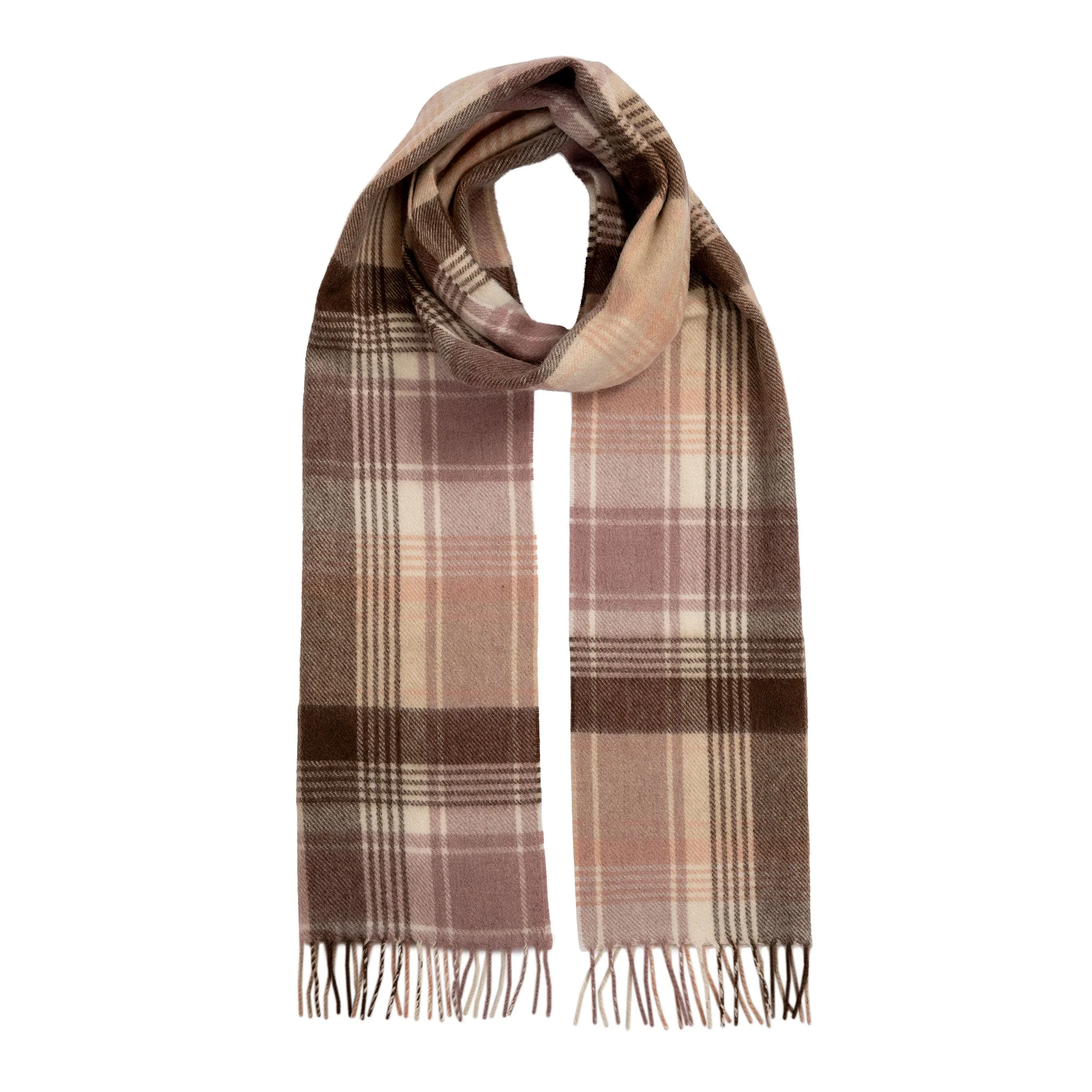 Heritage Large Check Cashmere Scarf with Tassels and Gift Box - Image 4