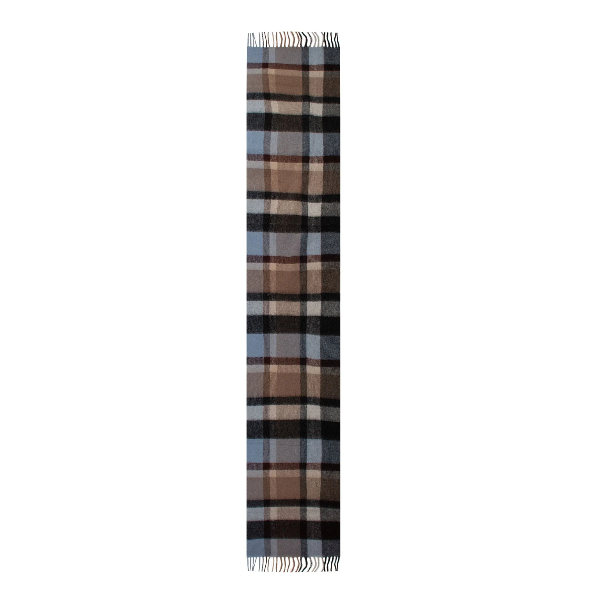 Heritage Large Check Cashmere Scarf with Tassels and Gift Box - Image 8