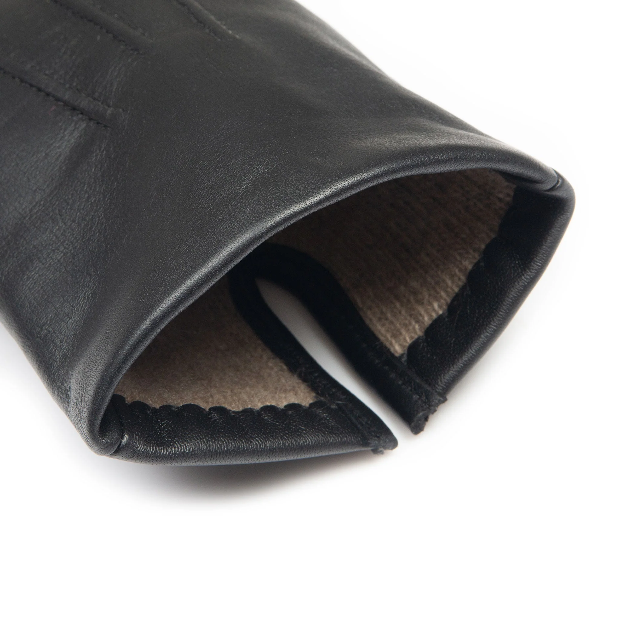 Men’s Touchscreen Three-Point Cashmere-Lined Leather Gloves - Image 11
