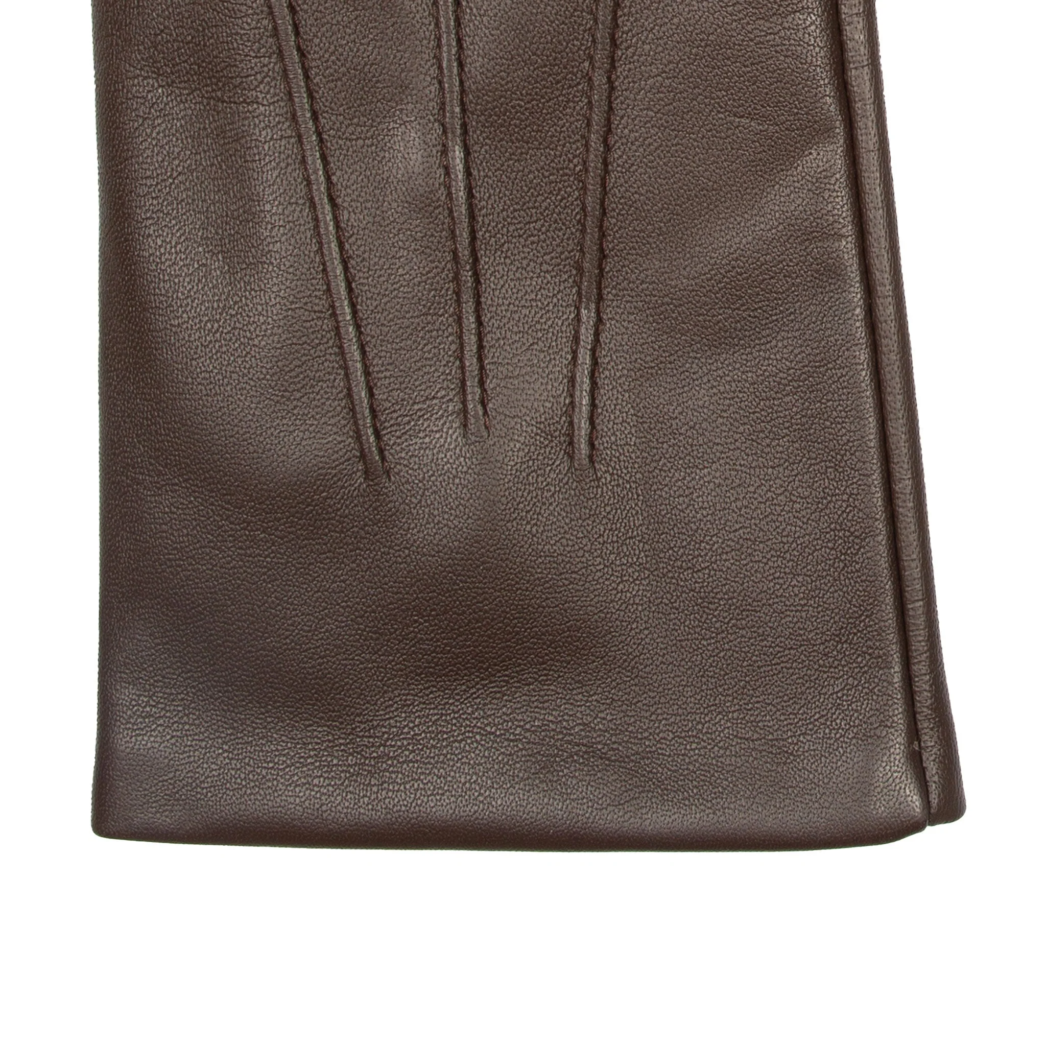 Men’s Touchscreen Three-Point Cashmere-Lined Leather Gloves - Image 16