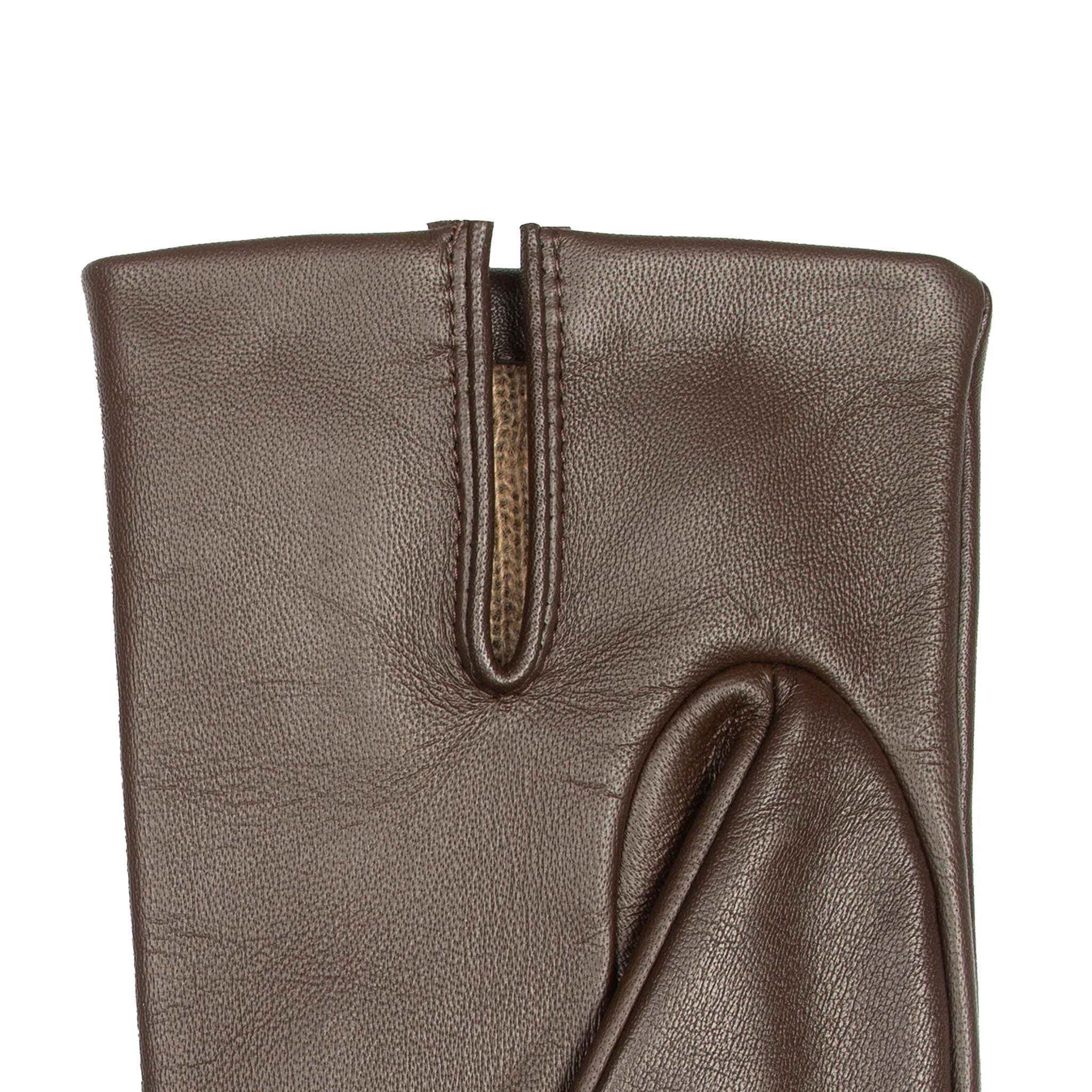 Men’s Touchscreen Three-Point Cashmere-Lined Leather Gloves - Image 18