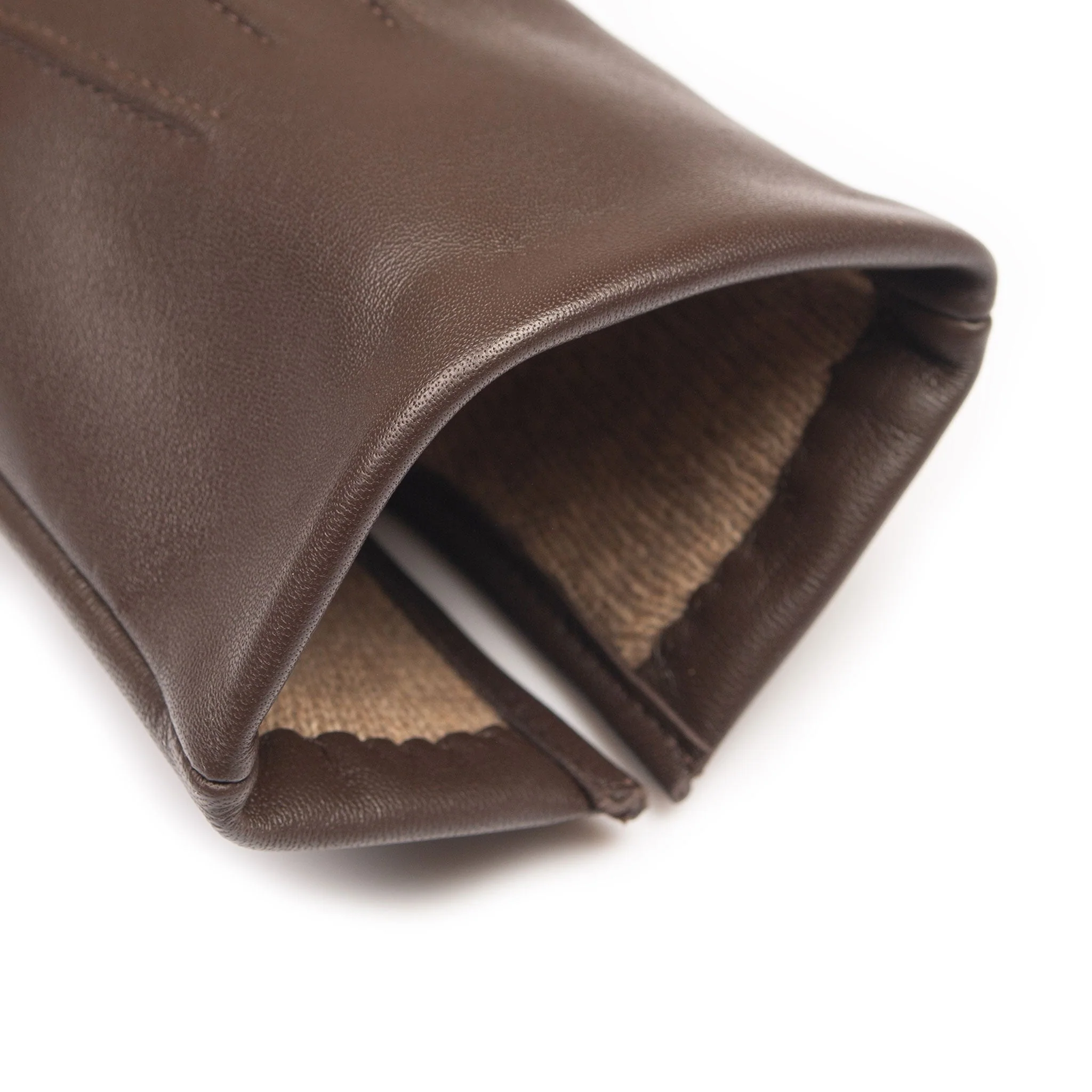 Men’s Touchscreen Three-Point Cashmere-Lined Leather Gloves - Image 21