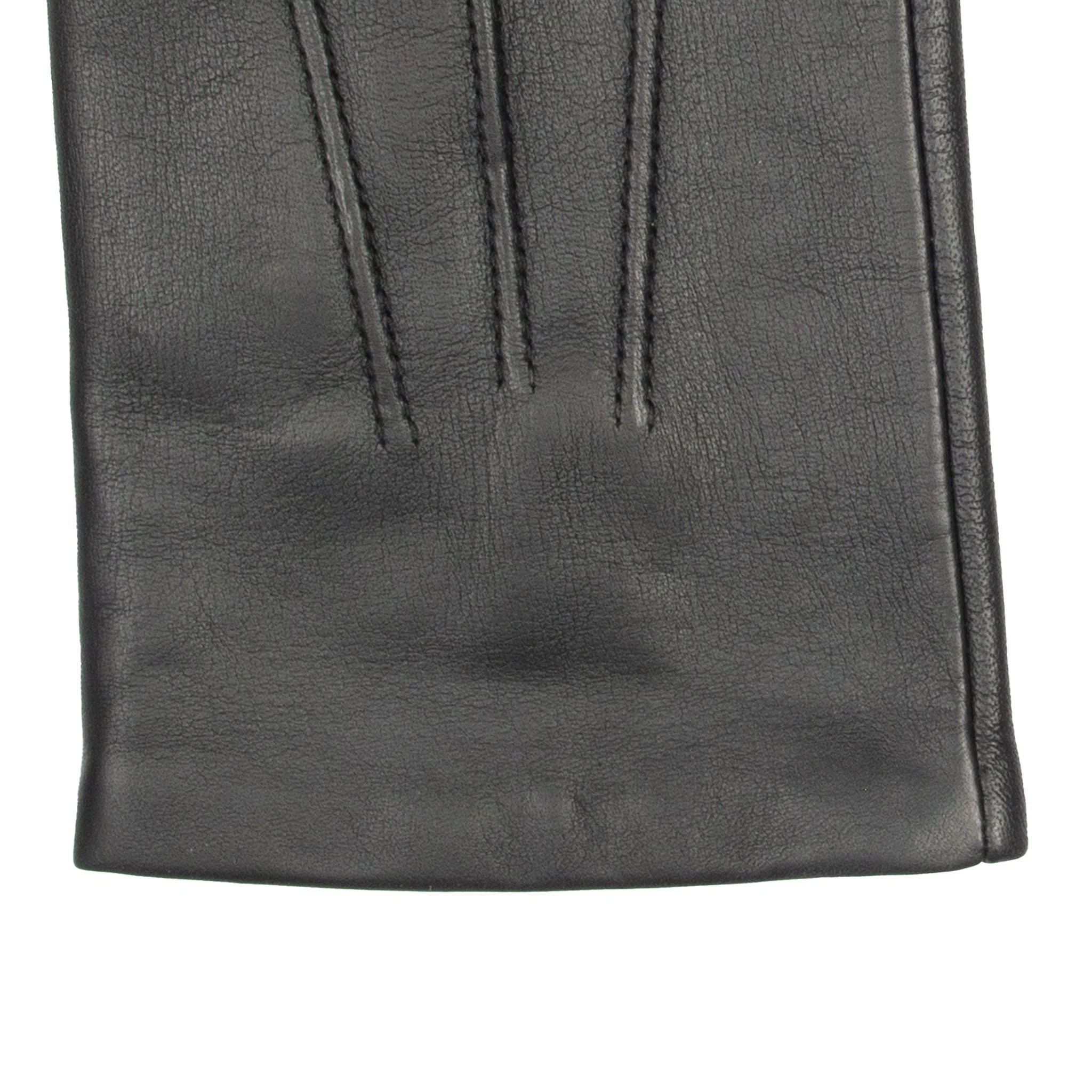 Men’s Touchscreen Three-Point Cashmere-Lined Leather Gloves - Image 6