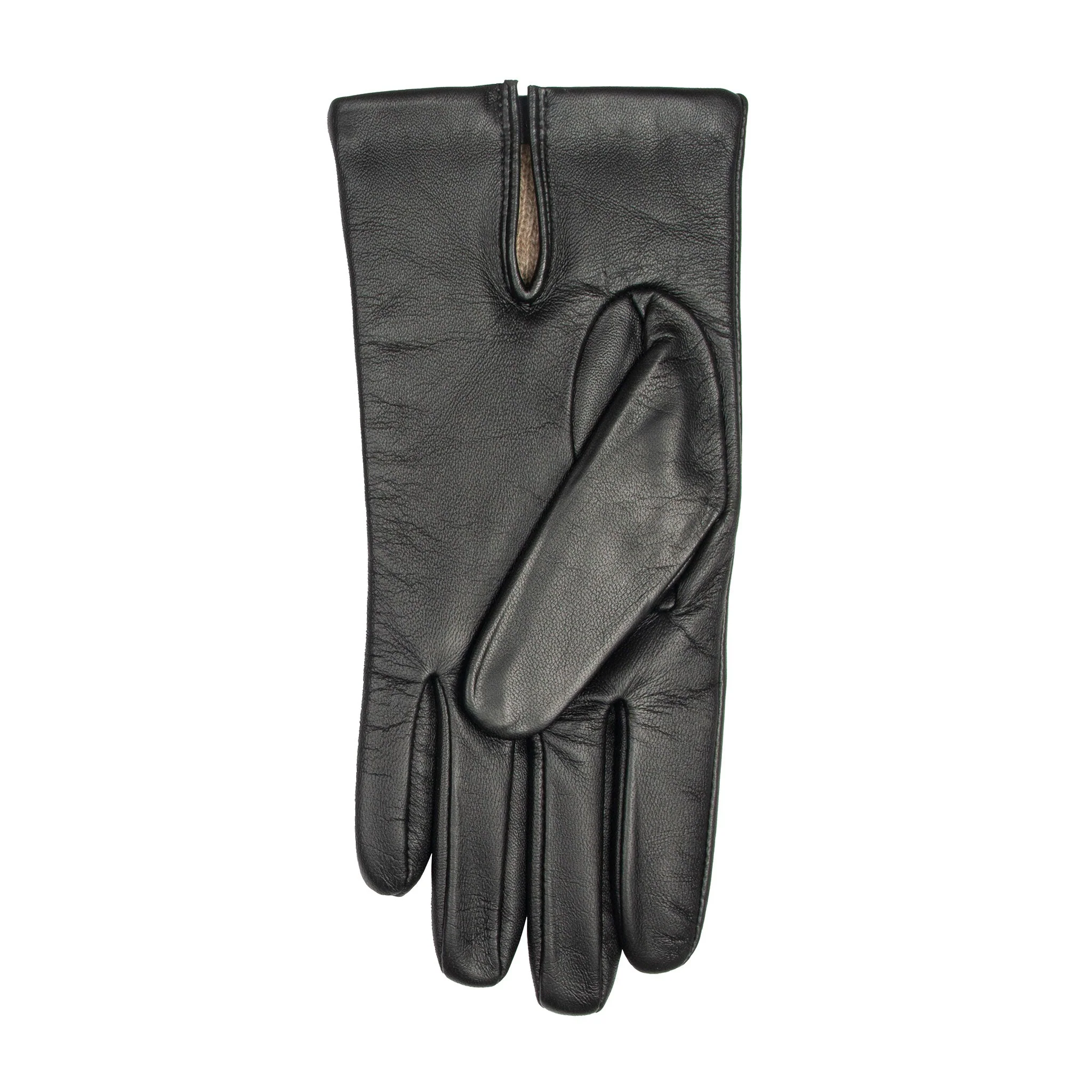 Men’s Touchscreen Three-Point Cashmere-Lined Leather Gloves - Image 7