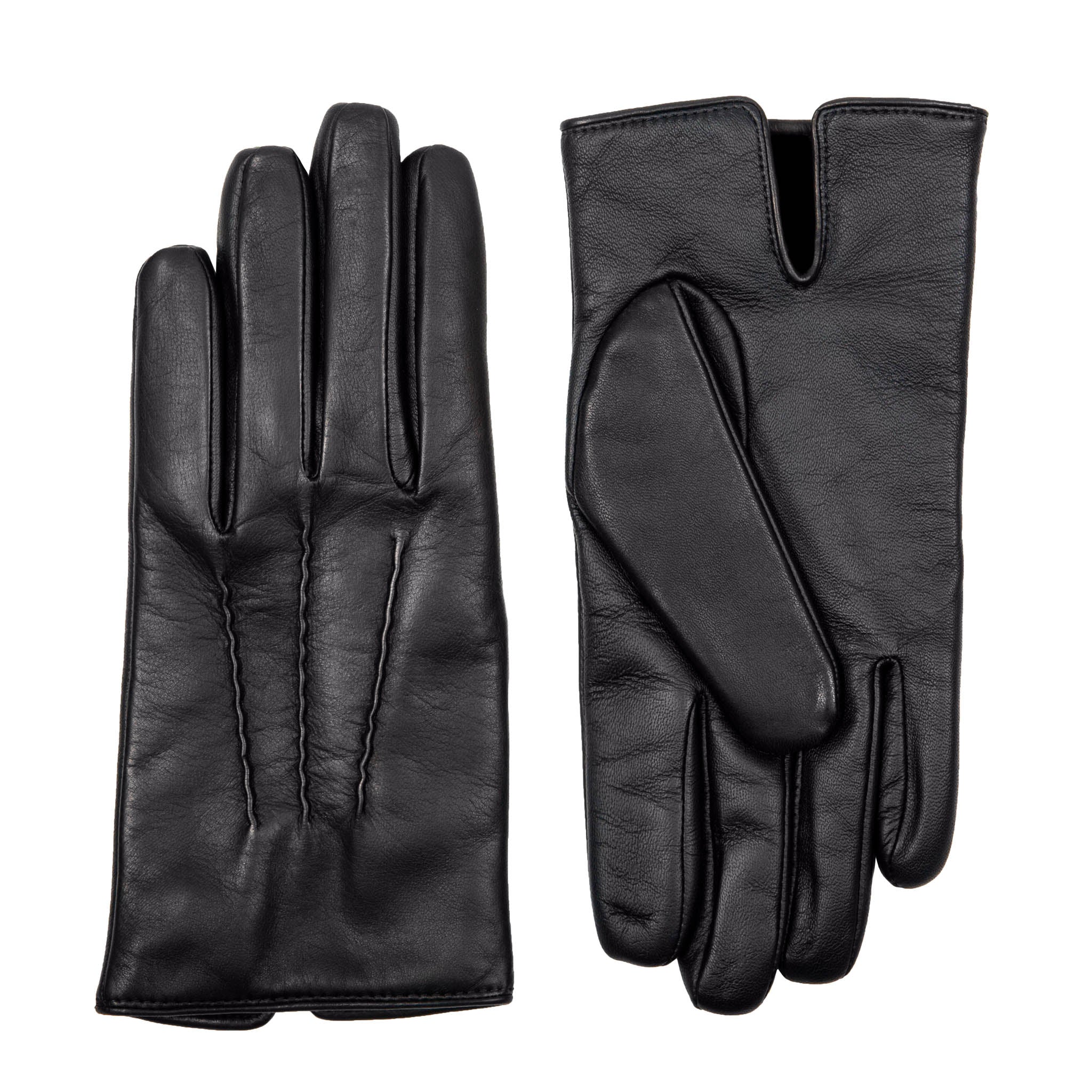 Men’s Heritage Touchscreen Three-Point Cashmere-Lined Leather Gloves - Image 12