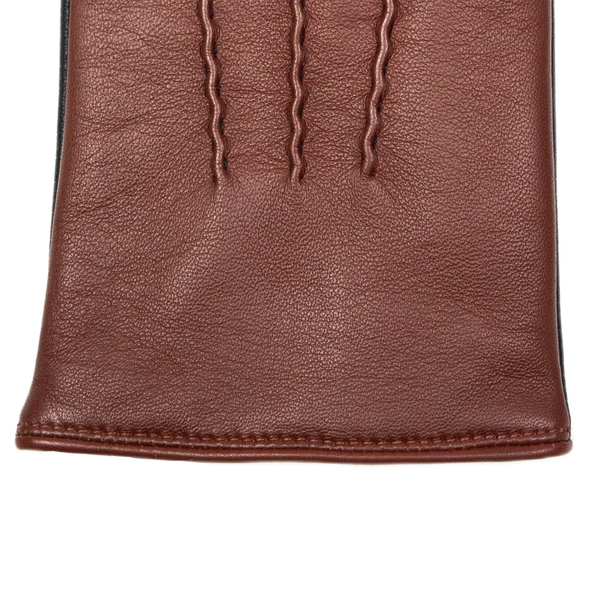 Men’s Heritage Touchscreen Three-Point Cashmere-Lined Leather Gloves - Image 4