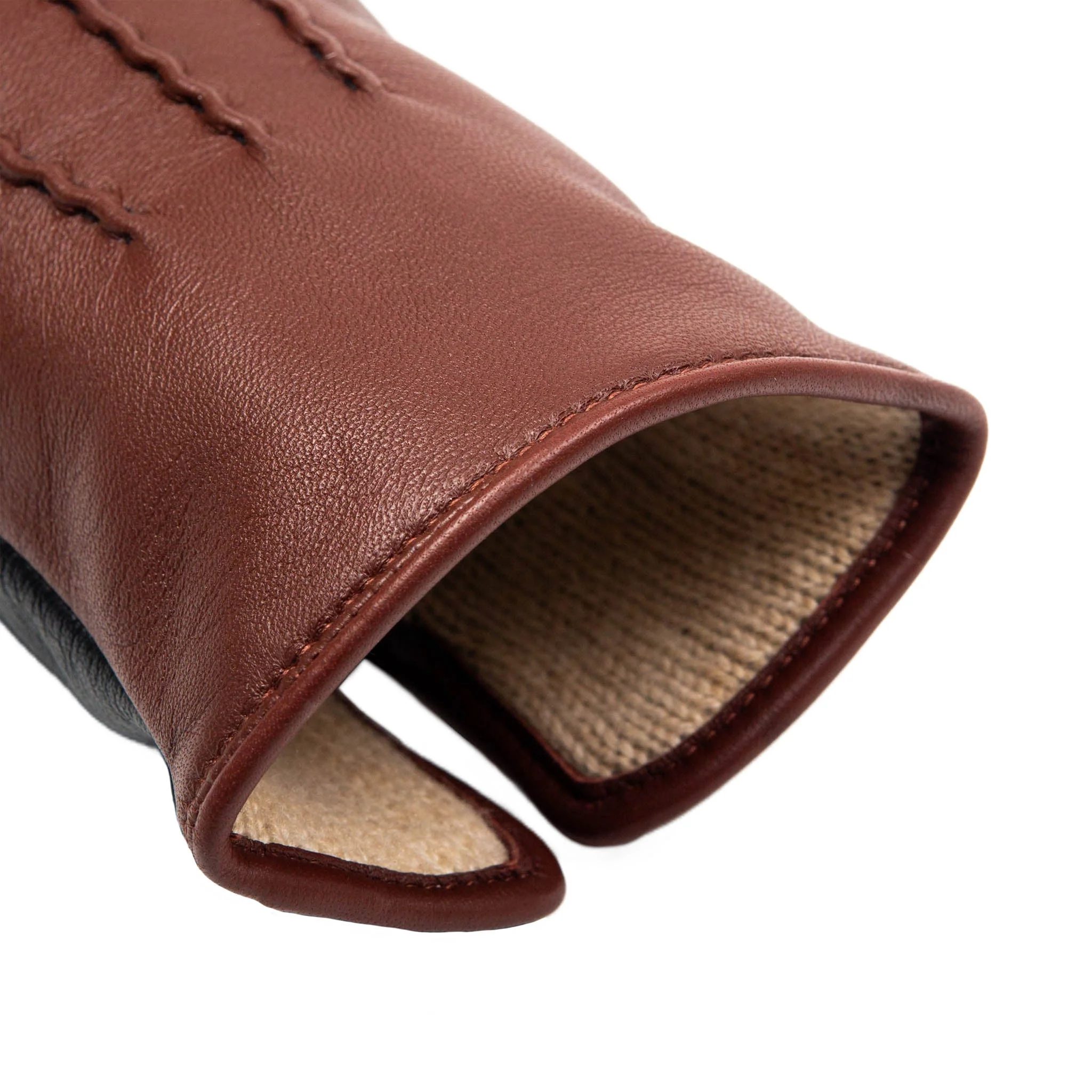 Men’s Heritage Touchscreen Three-Point Cashmere-Lined Leather Gloves - Image 9
