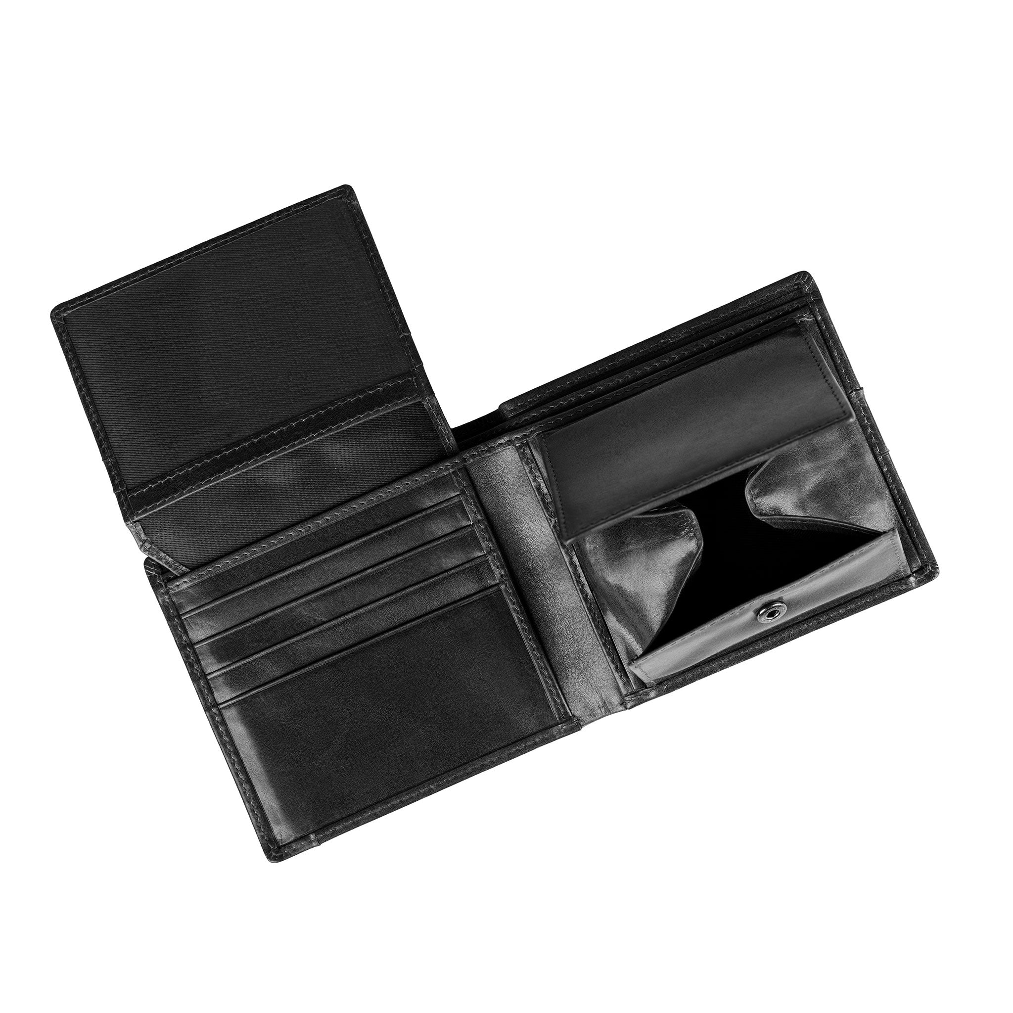 Men’s Distressed Leather Bifold Wallet with RFID Blocking and Box Coin Purse - Image 13