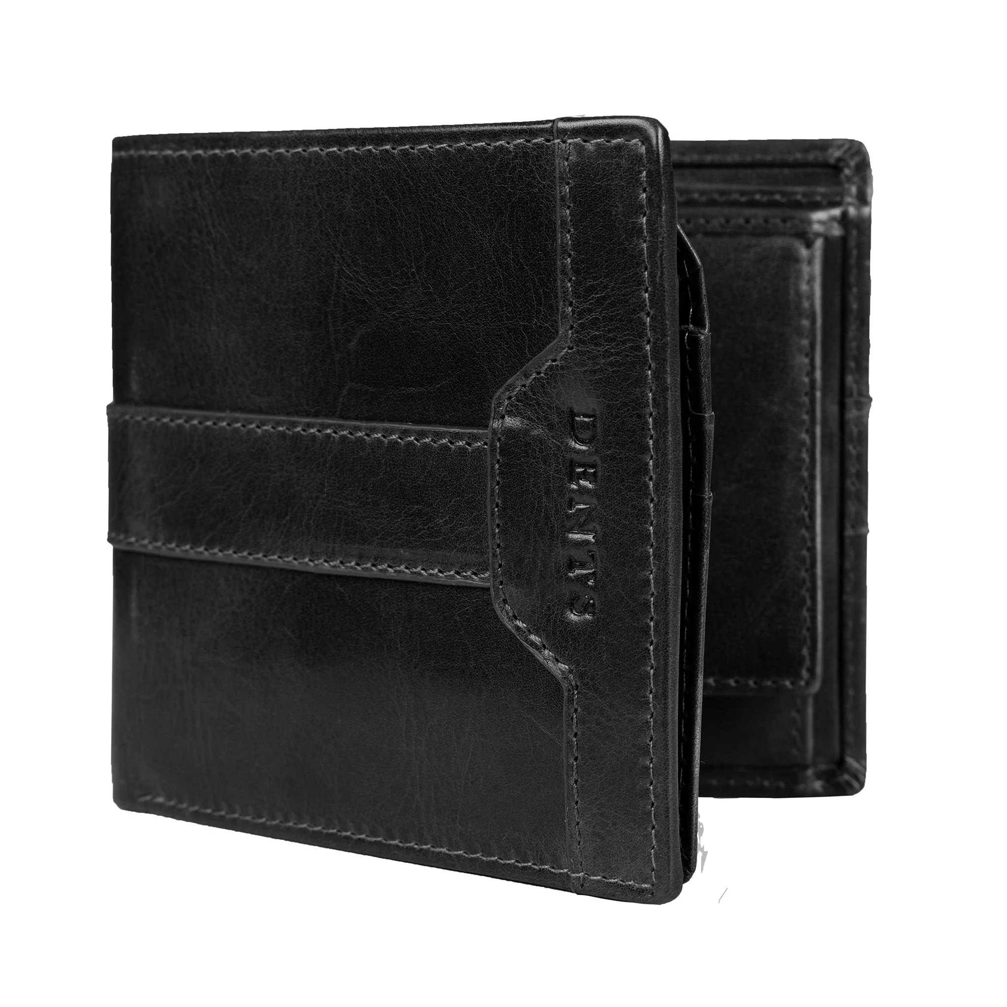 Men’s Distressed Leather Bifold Wallet with RFID Blocking and Box Coin Purse - Image 16