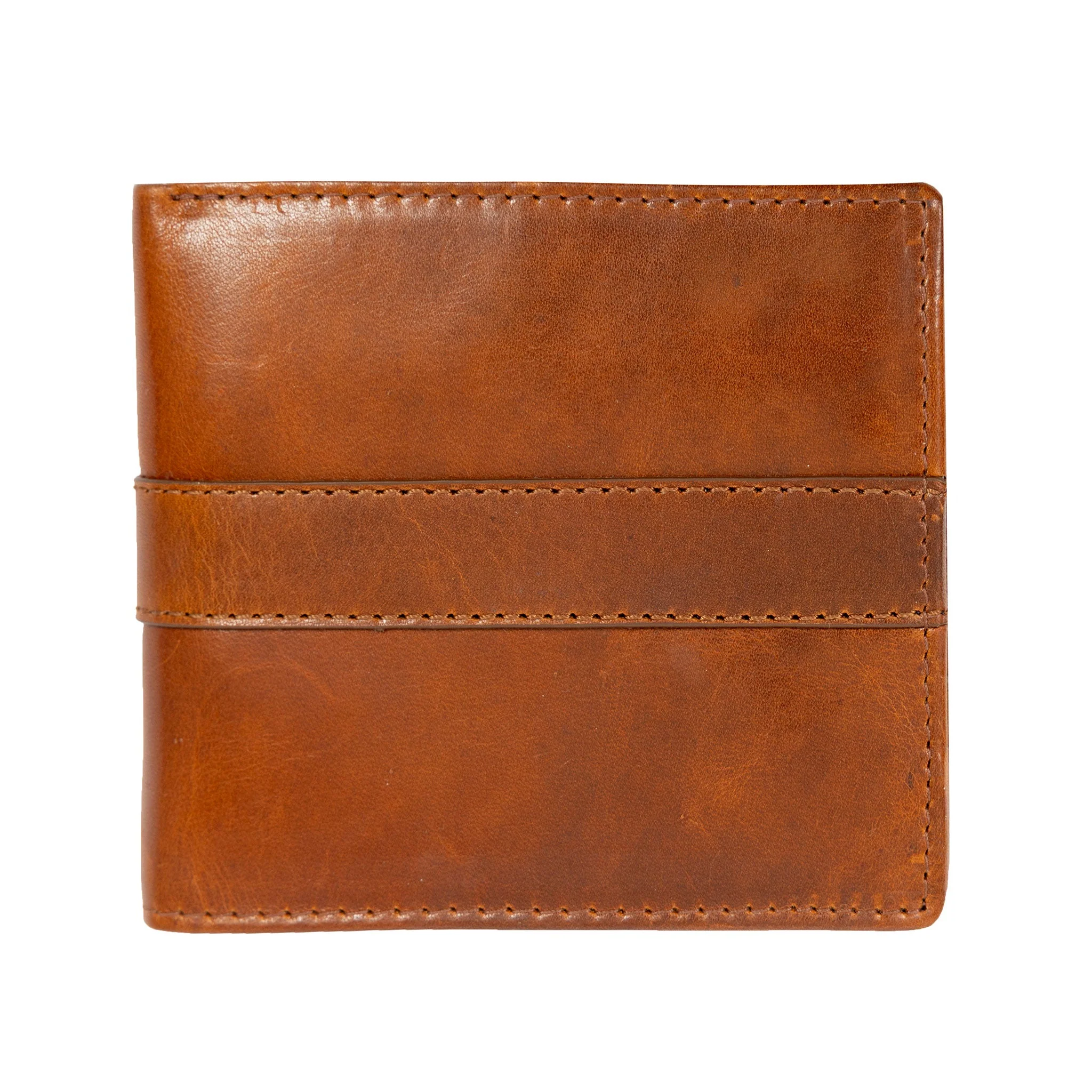 Men’s Distressed Leather Bifold Wallet with RFID Blocking and Box Coin Purse - Image 8