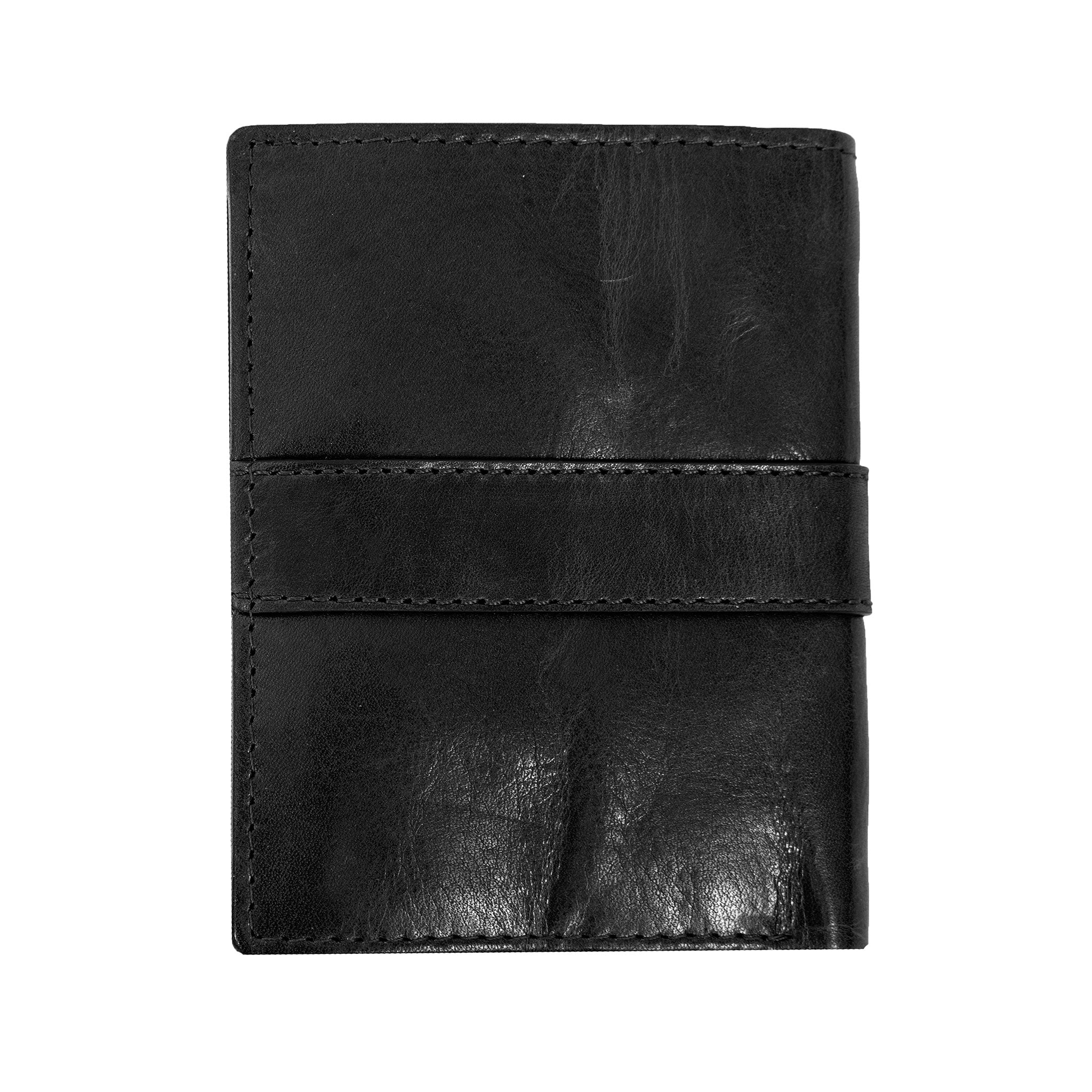 Men’s Distressed Leather Passcase Wallet with RFID Blocking and Window Pocket - Image 9