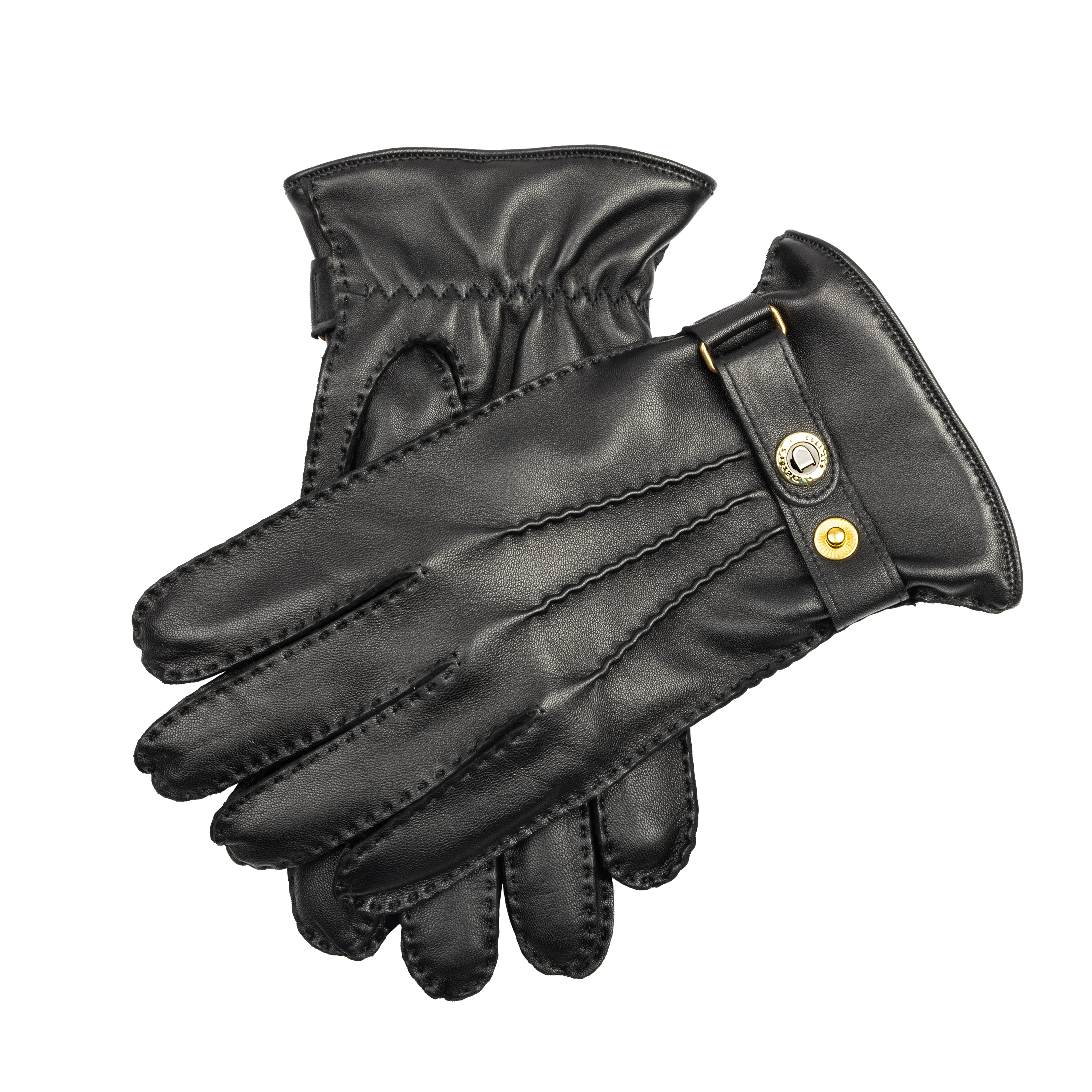 Men’s Heritage Touchscreen Handsewn Three-Point Camel Hair-Lined Leather Gloves