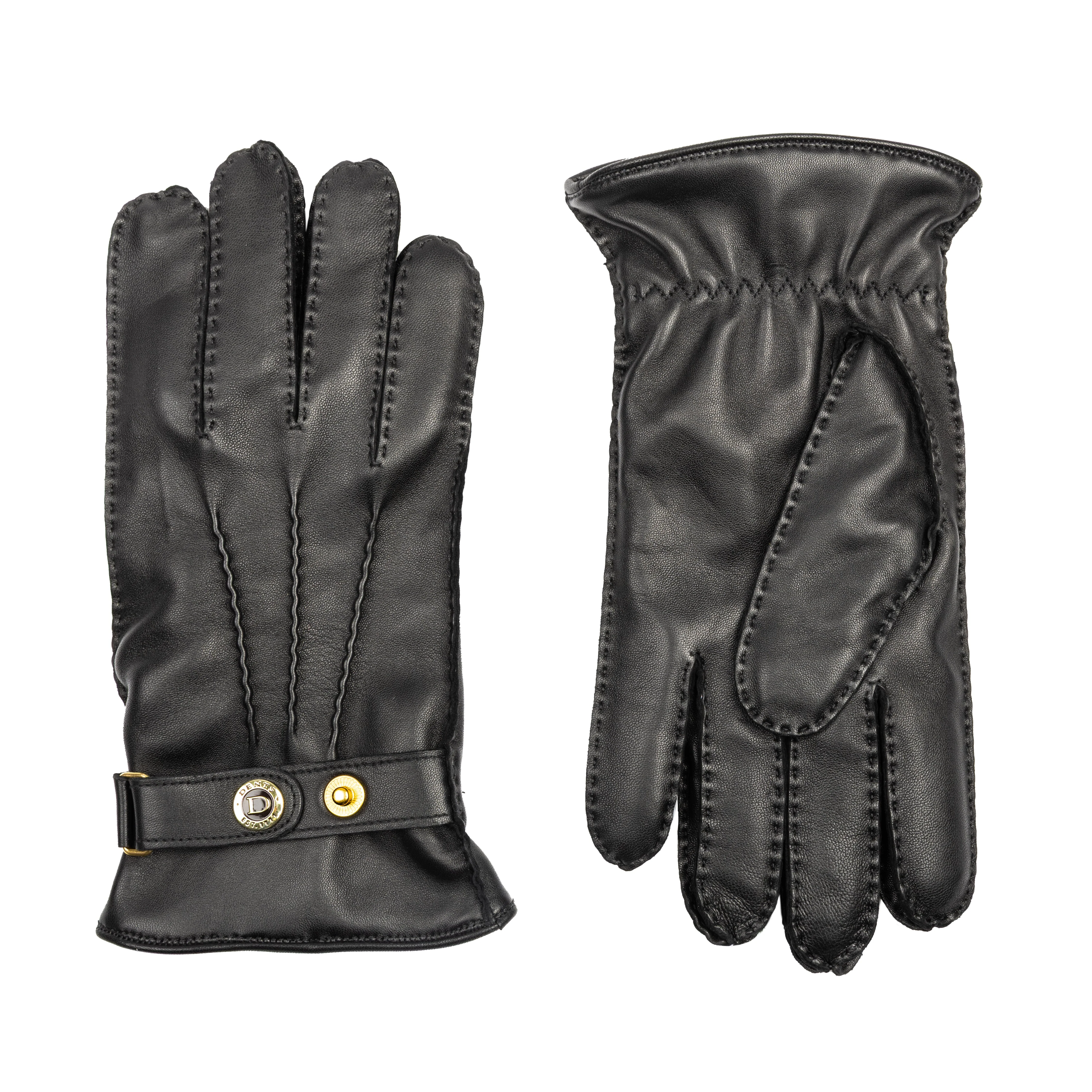 Men’s Heritage Touchscreen Handsewn Three-Point Camel Hair-Lined Leather Gloves - Image 11