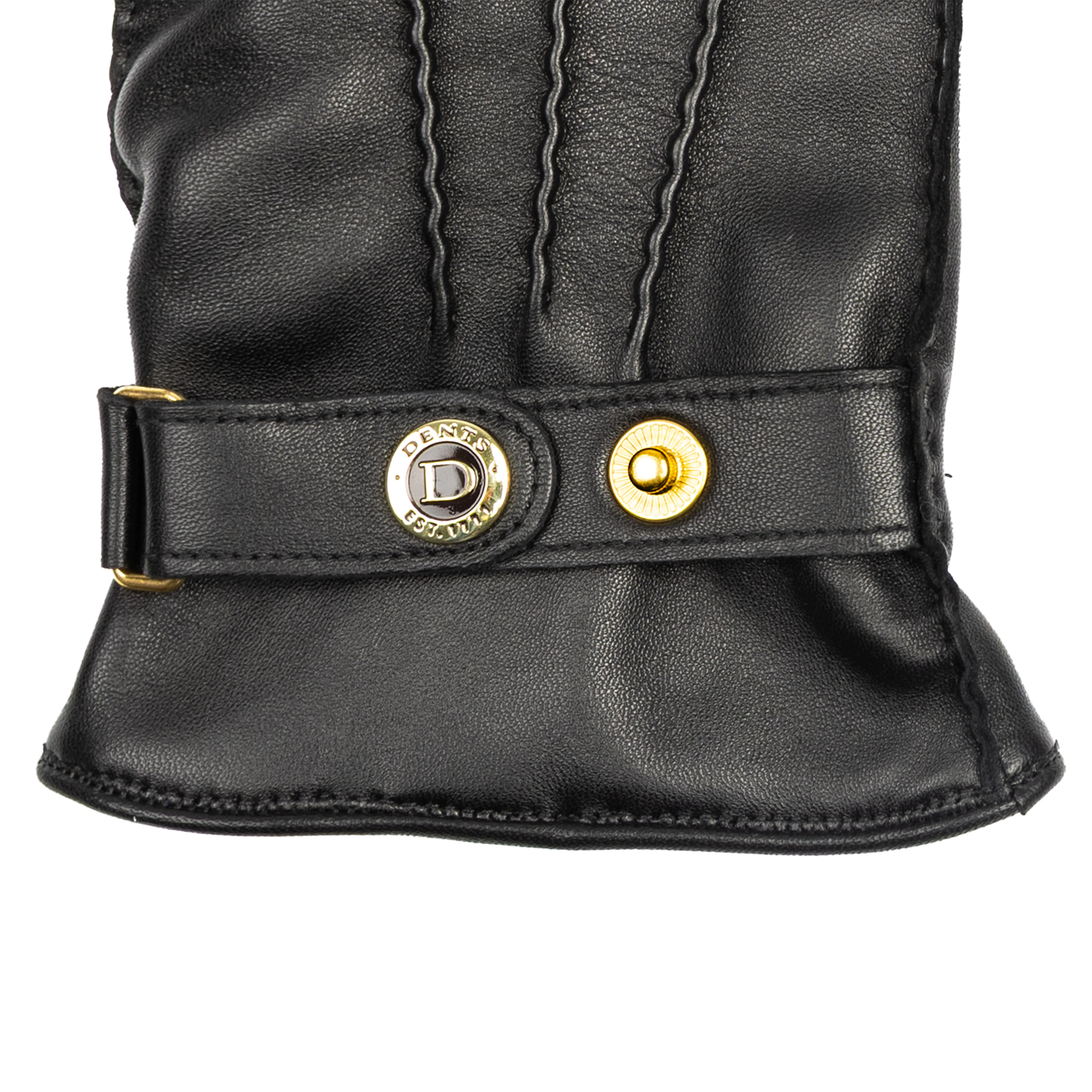 Men’s Heritage Touchscreen Handsewn Three-Point Camel Hair-Lined Leather Gloves - Image 4