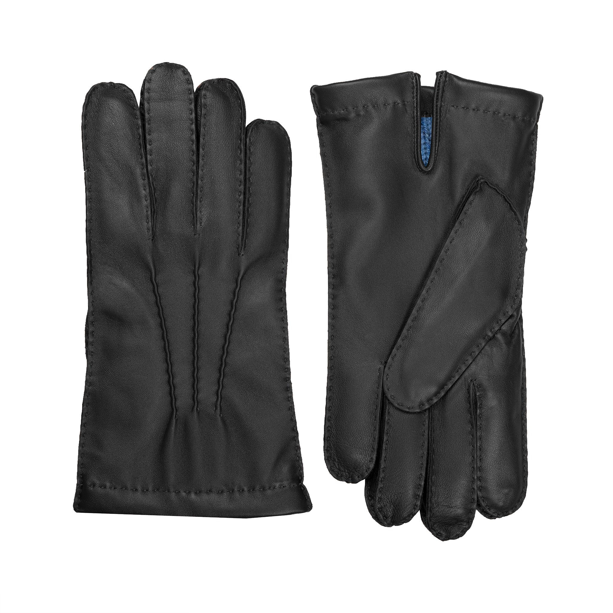 Men’s Heritage Touchscreen Handsewn Three-Point Cashmere-Lined Leather Gloves - Image 12