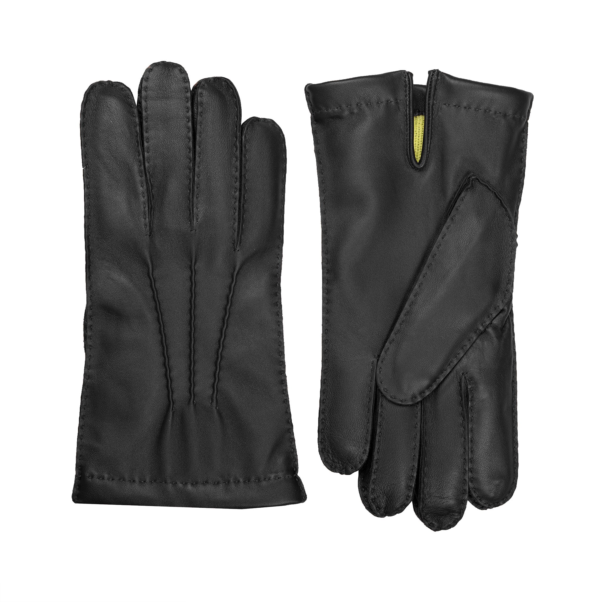 Men’s Heritage Touchscreen Handsewn Three-Point Cashmere-Lined Leather Gloves - Image 2
