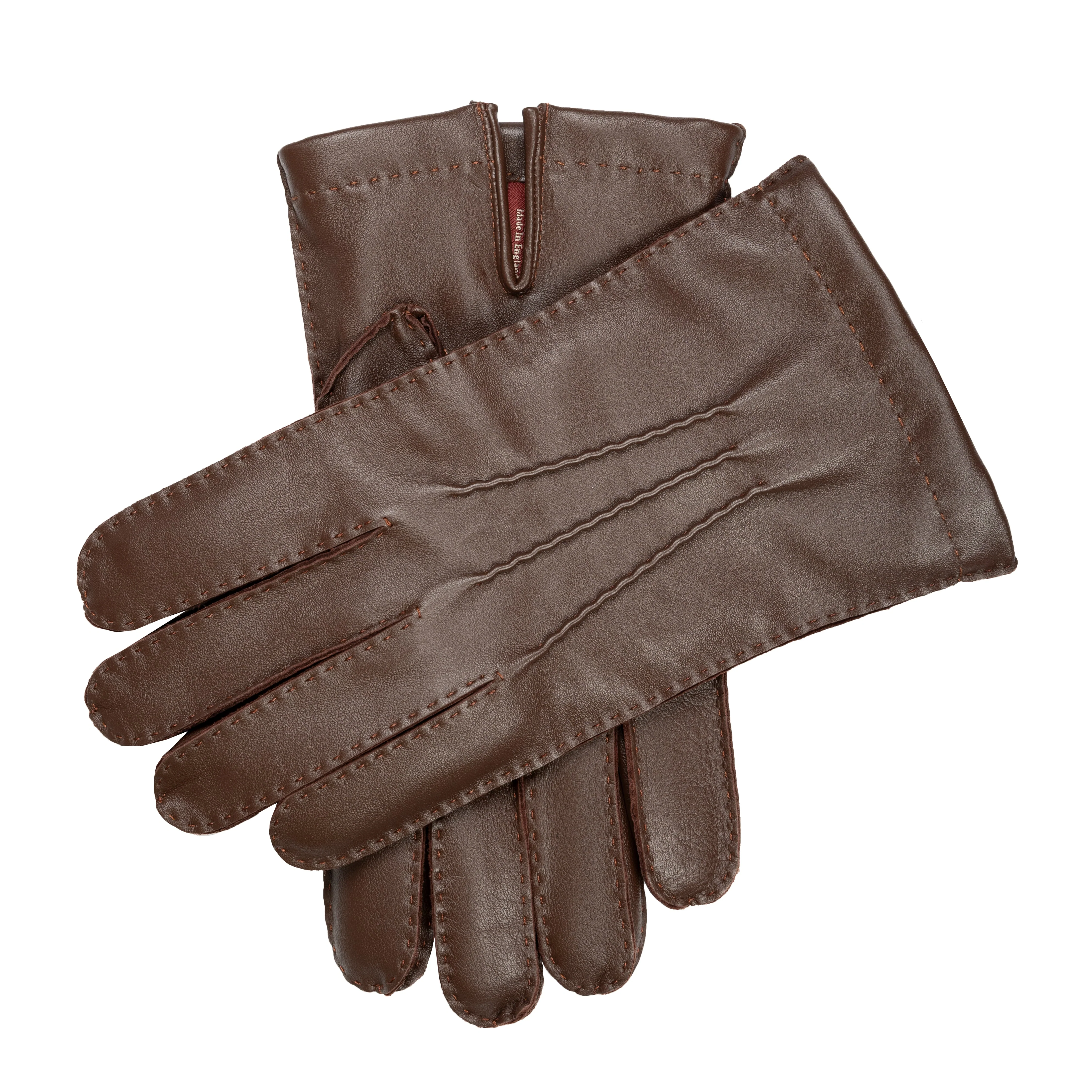 Men’s Heritage Touchscreen Handsewn Three-Point Cashmere-Lined Leather Gloves - Image 41