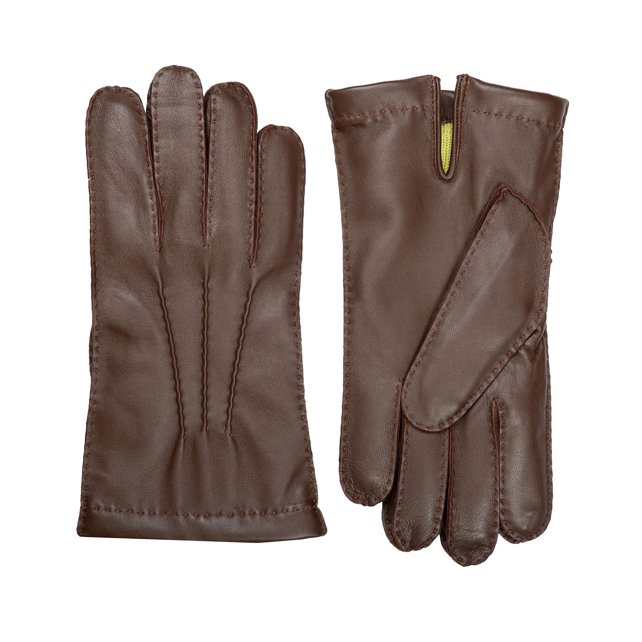 Men’s Heritage Touchscreen Handsewn Three-Point Cashmere-Lined Leather Gloves - Image 42