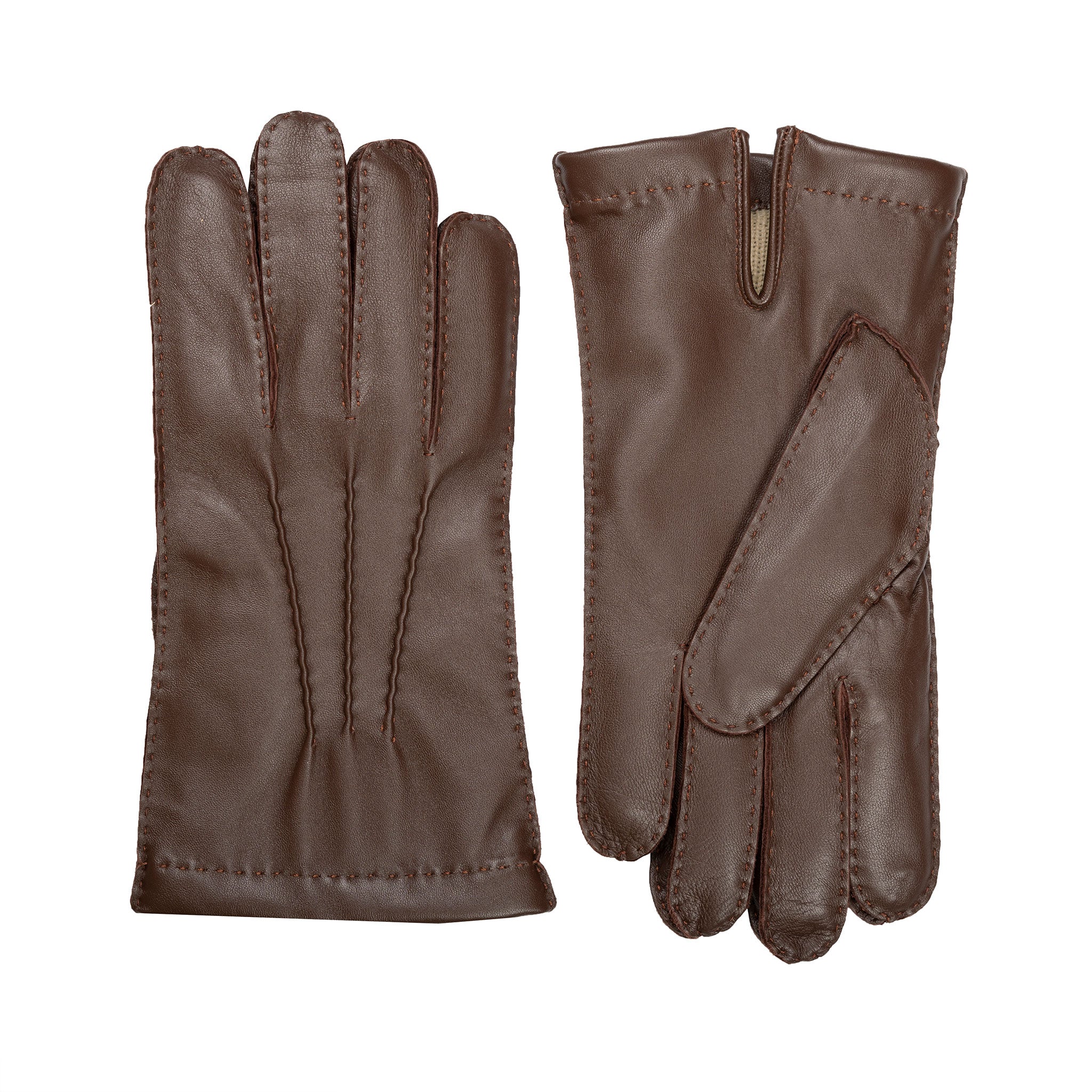 Men’s Heritage Touchscreen Handsewn Three-Point Cashmere-Lined Leather Gloves - Image 62