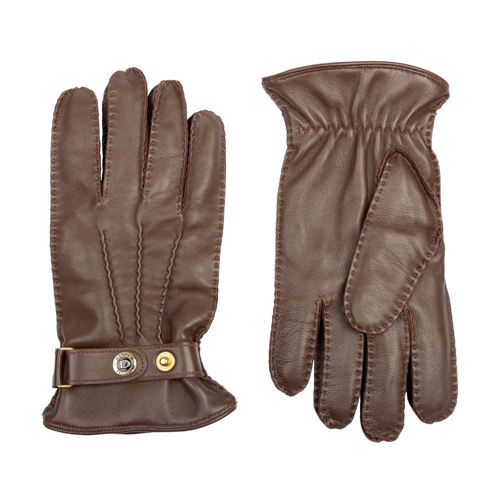 Men’s Heritage Touchscreen Handsewn Three-Point Cashmere-Lined Leather Gloves - Image 62