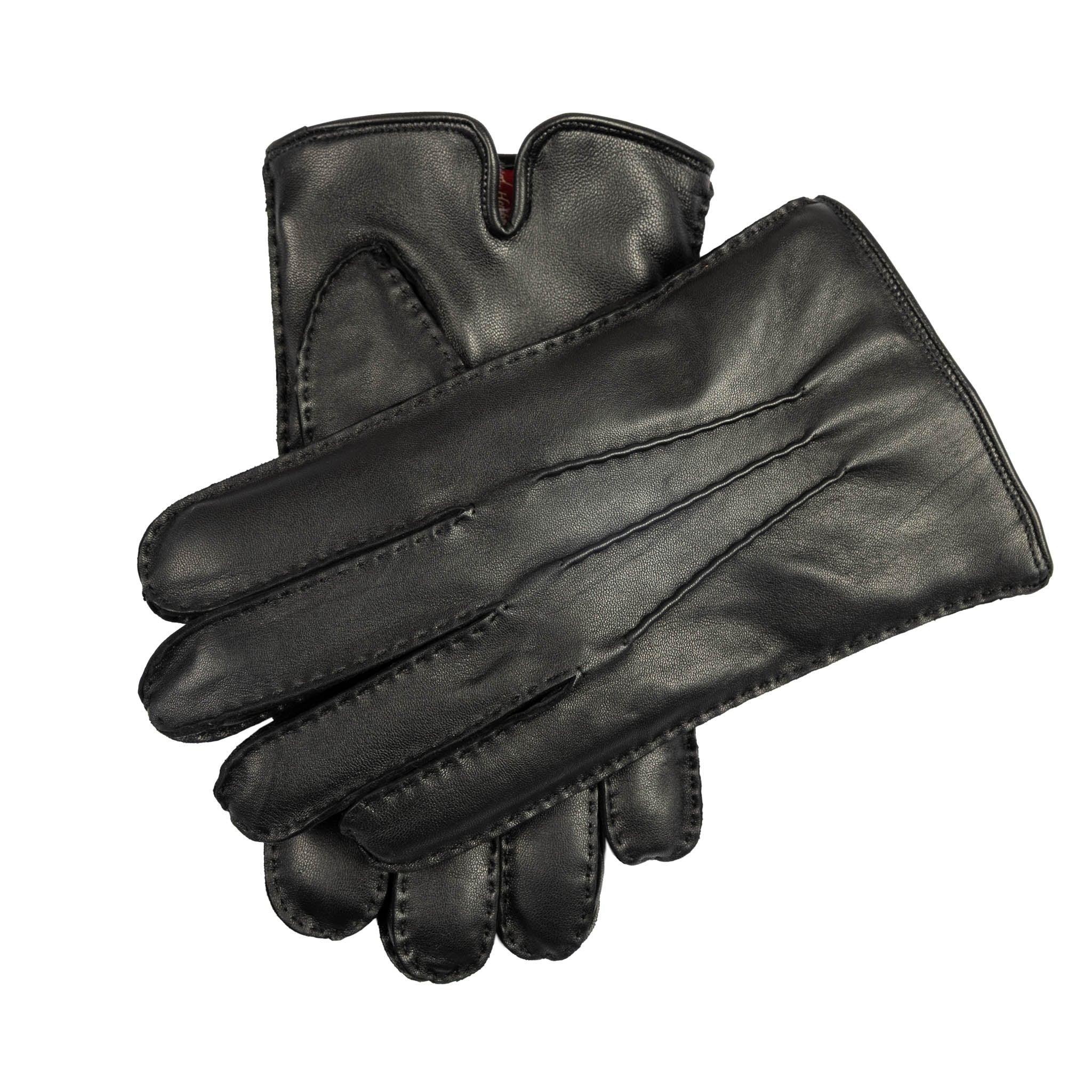 Men’s Heritage Touchscreen Handsewn Three-Point Fur-Lined Leather Gloves
