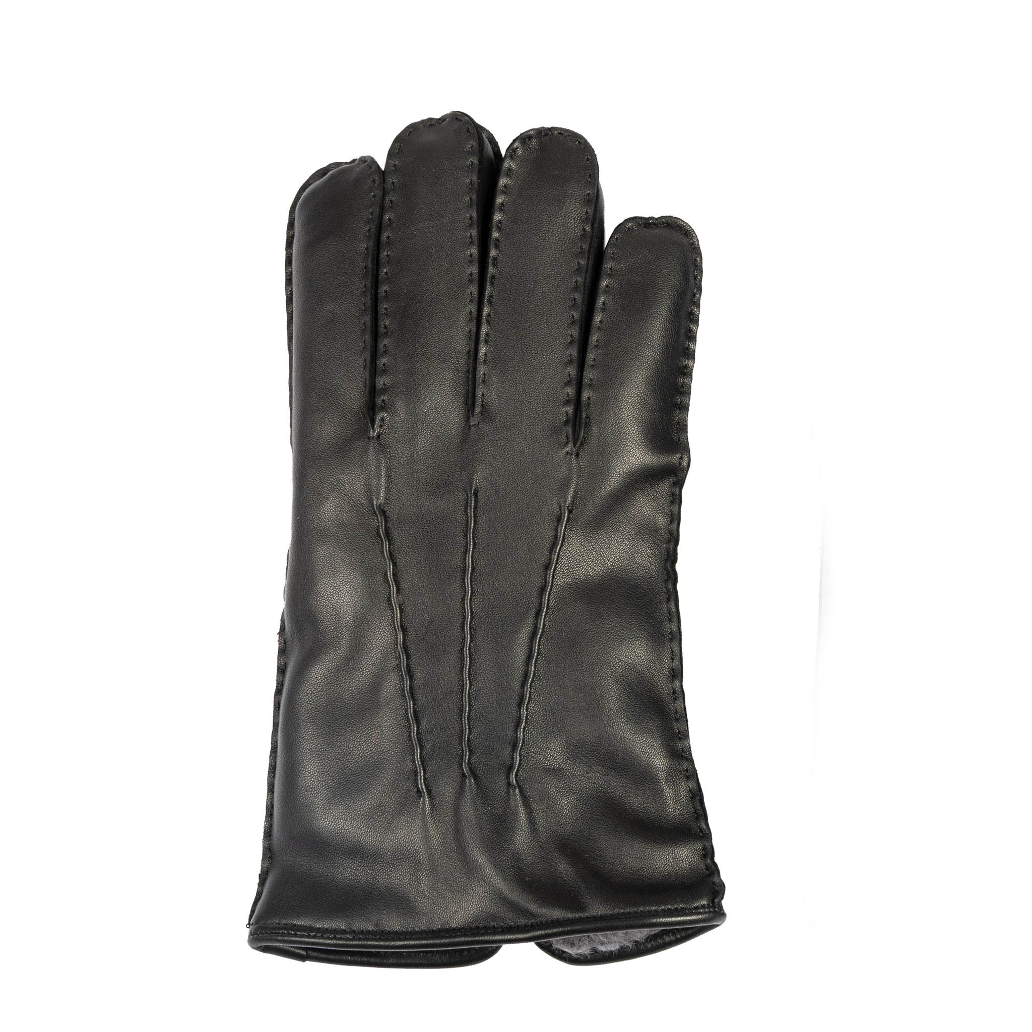 Men’s Heritage Touchscreen Handsewn Three-Point Fur-Lined Leather Gloves - Image 3