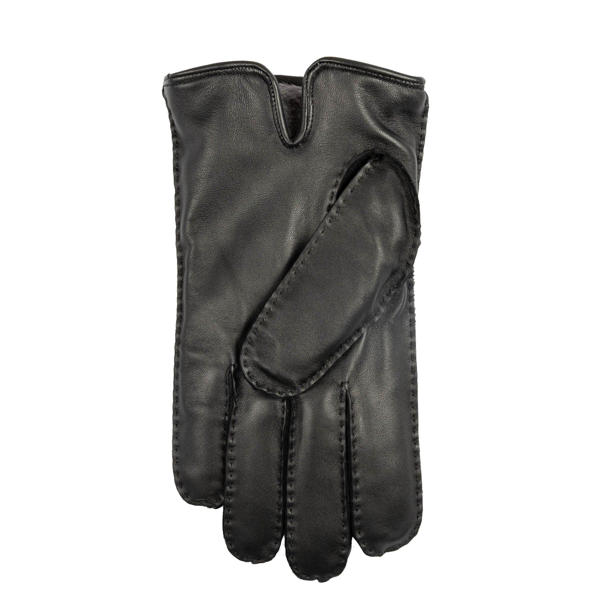Men’s Heritage Touchscreen Handsewn Three-Point Fur-Lined Leather Gloves - Image 5