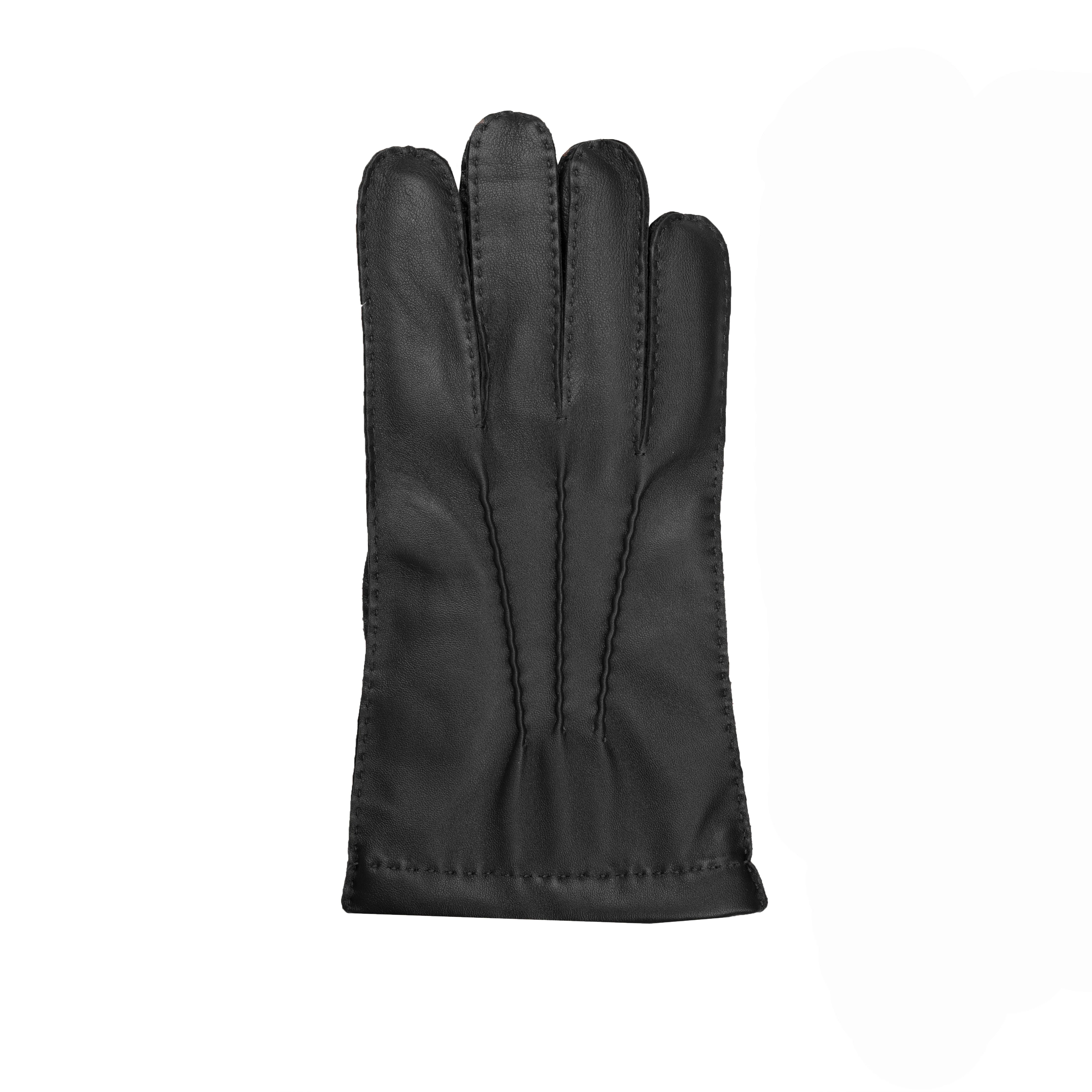 Men’s Heritage Touchscreen Handsewn Three-Point Wool-Lined Leather Gloves - Image 3