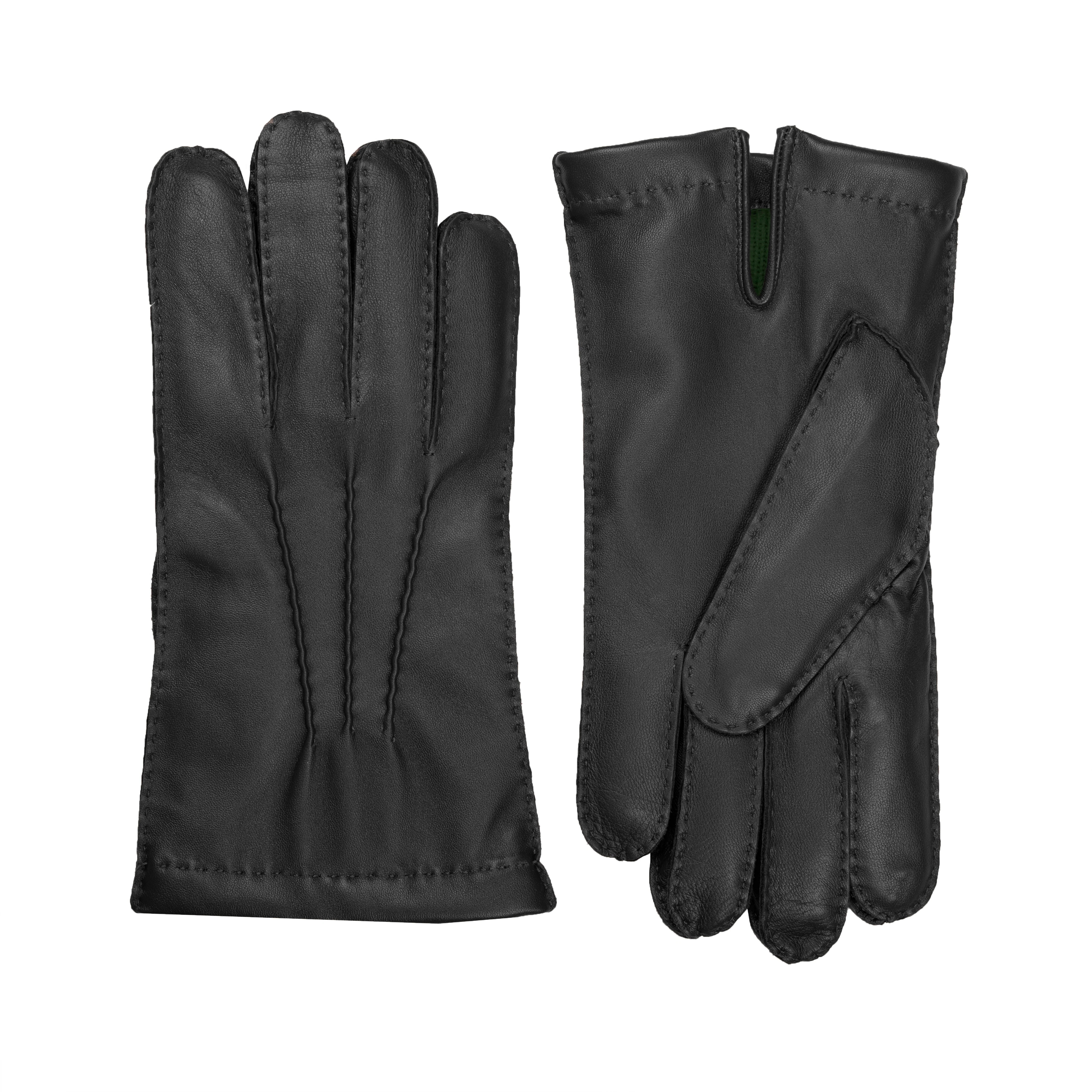 Men’s Heritage Touchscreen Handsewn Three-Point Wool-Lined Leather Gloves - Image 31