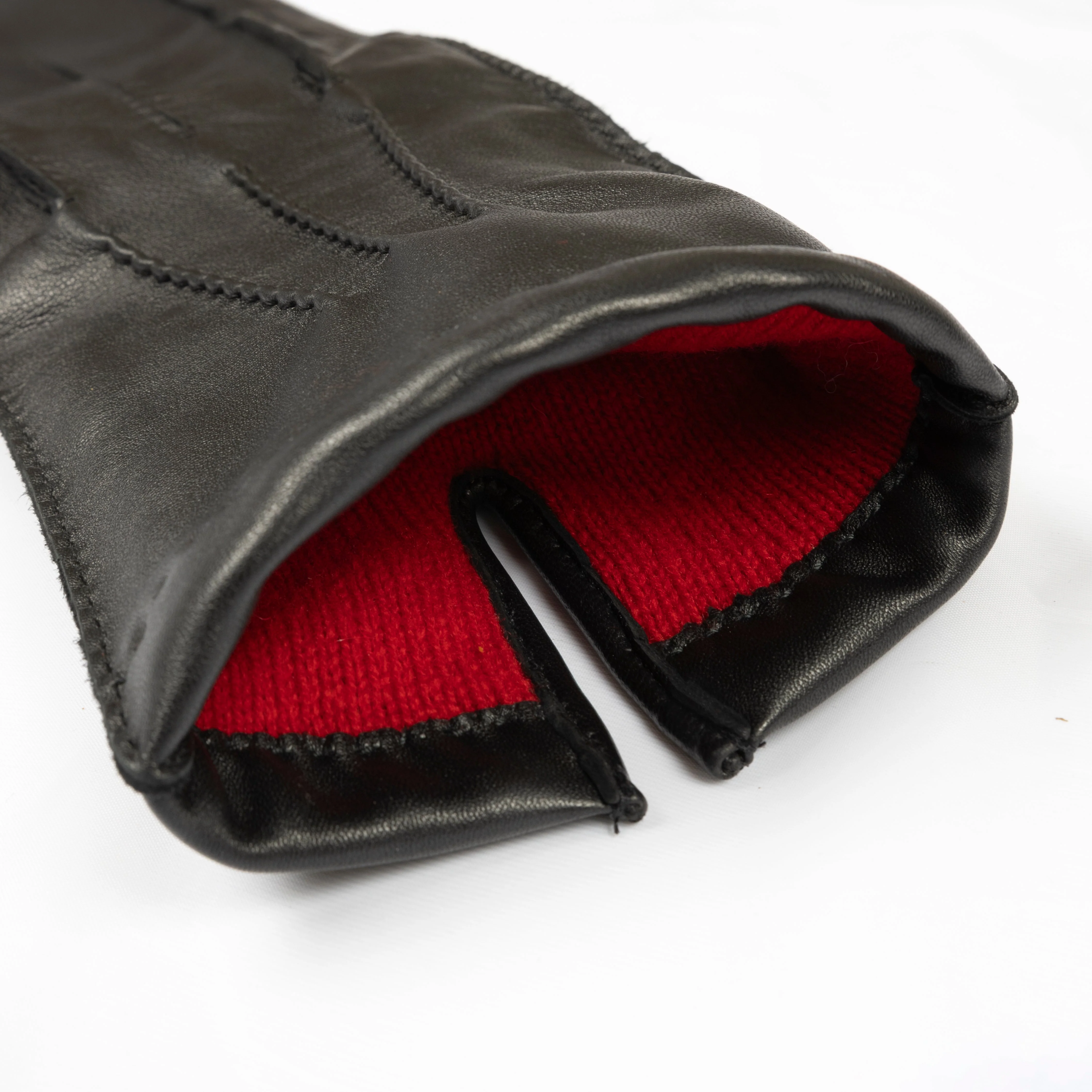 Men’s Heritage Touchscreen Handsewn Three-Point Wool-Lined Leather Gloves - Image 9