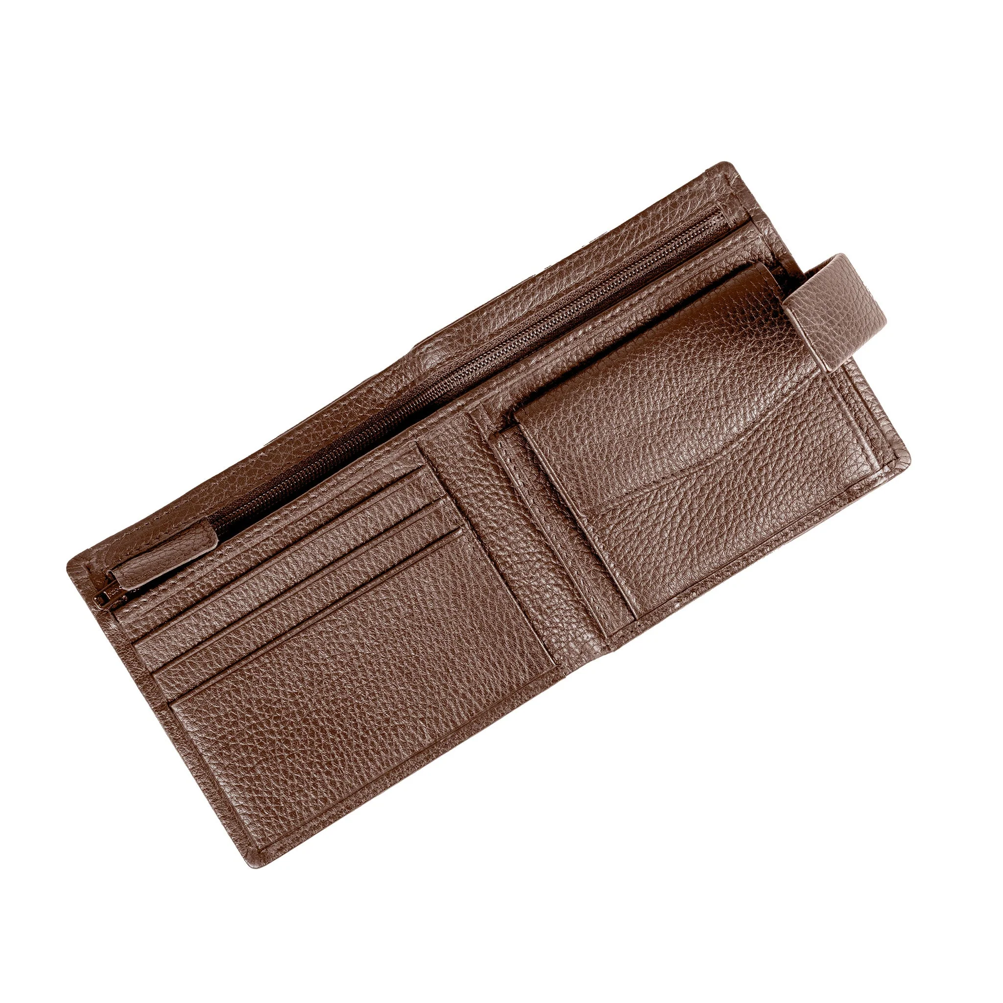 Men’s Pebble Grain Leather Bifold Wallet with RFID Blocking and Coin Purse - Image 10