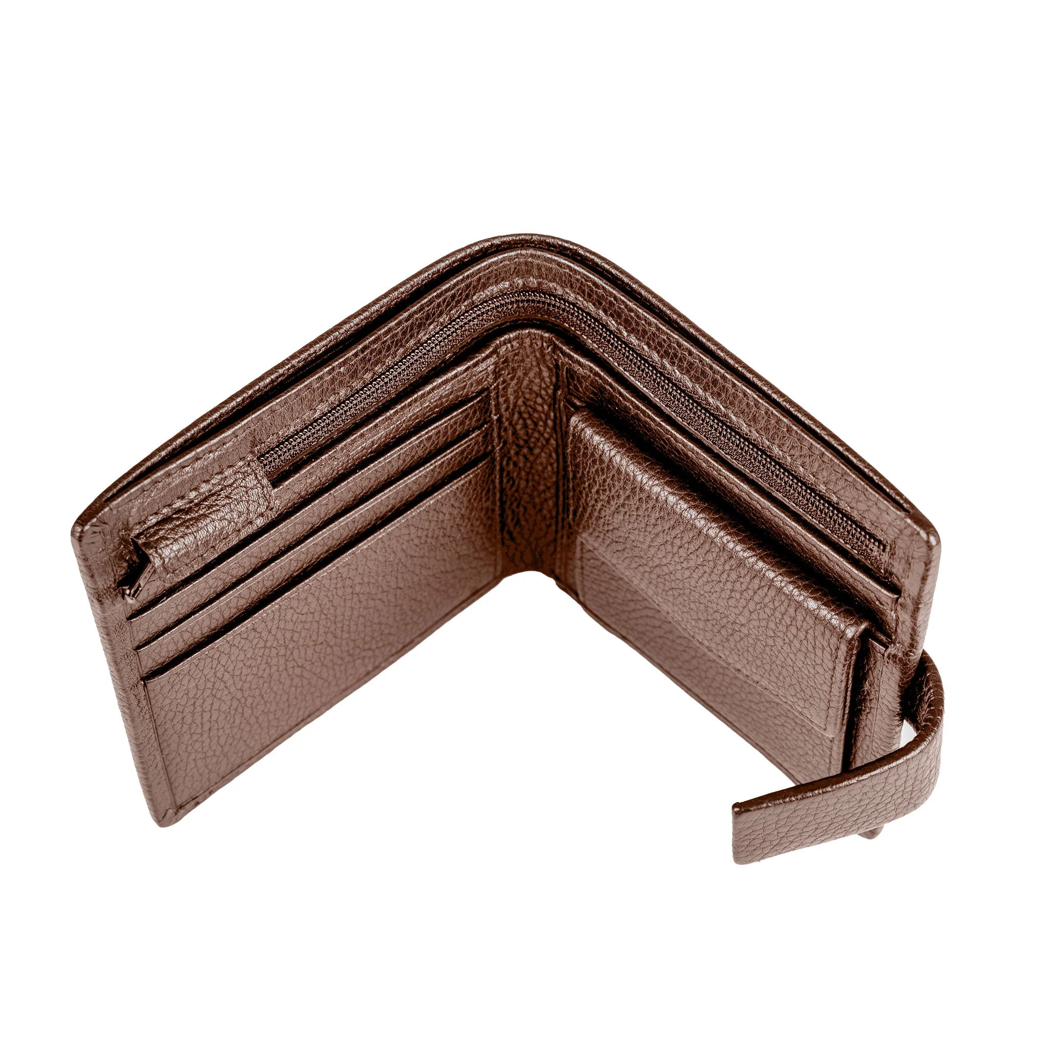 Men’s Pebble Grain Leather Bifold Wallet with RFID Blocking and Coin Purse - Image 11