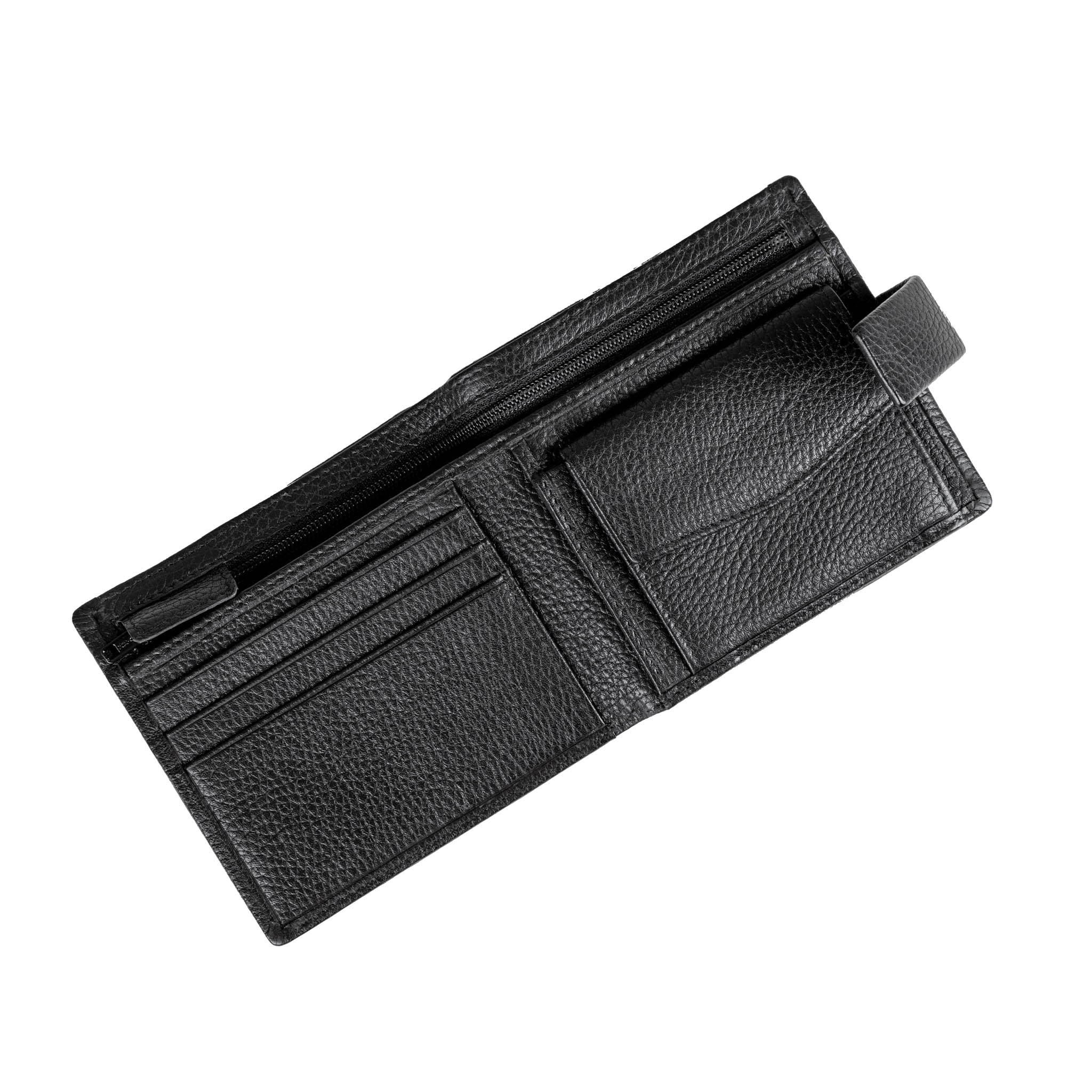 Men’s Pebble Grain Leather Bifold Wallet with RFID Blocking and Coin Purse - Image 3