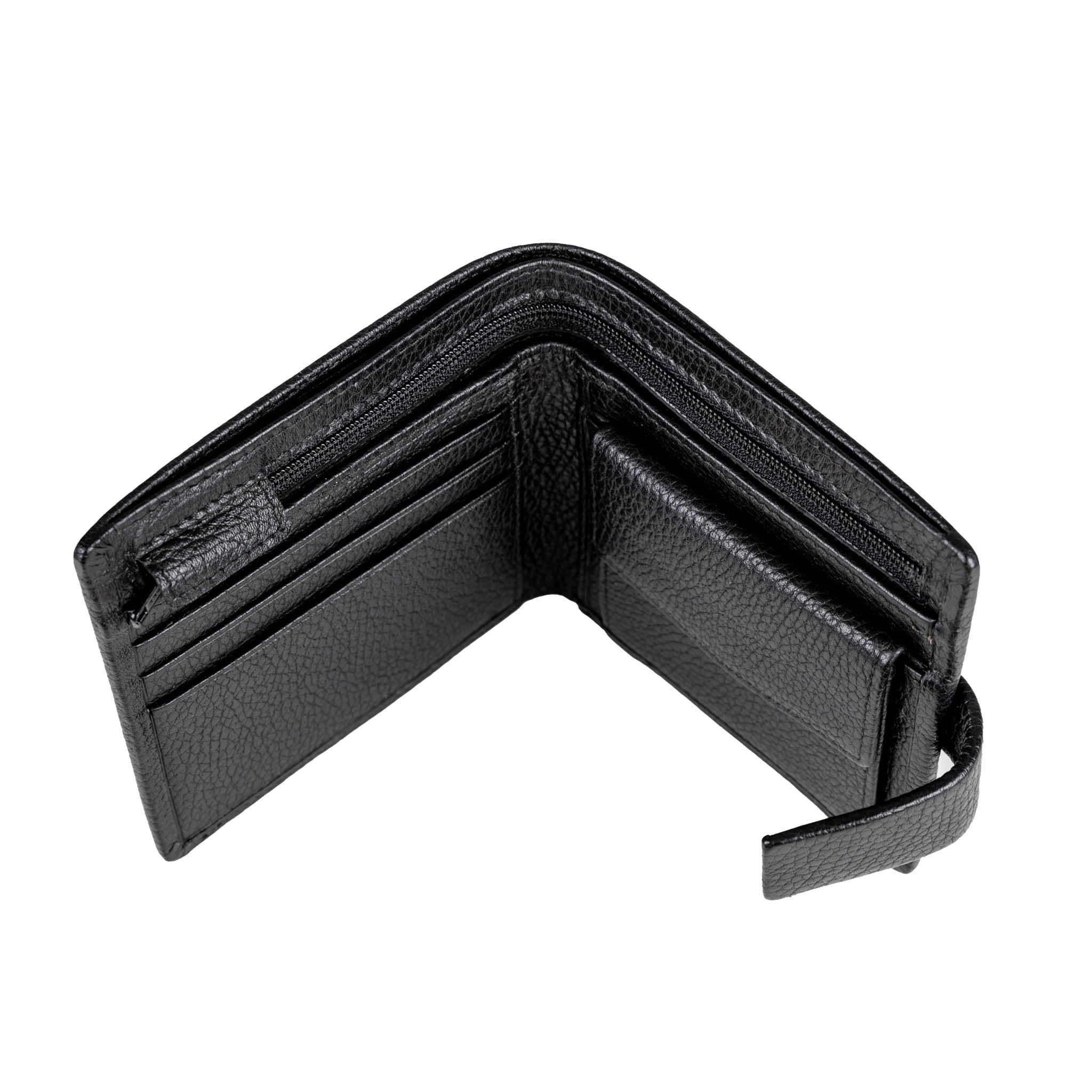 Men’s Pebble Grain Leather Bifold Wallet with RFID Blocking and Coin Purse - Image 4