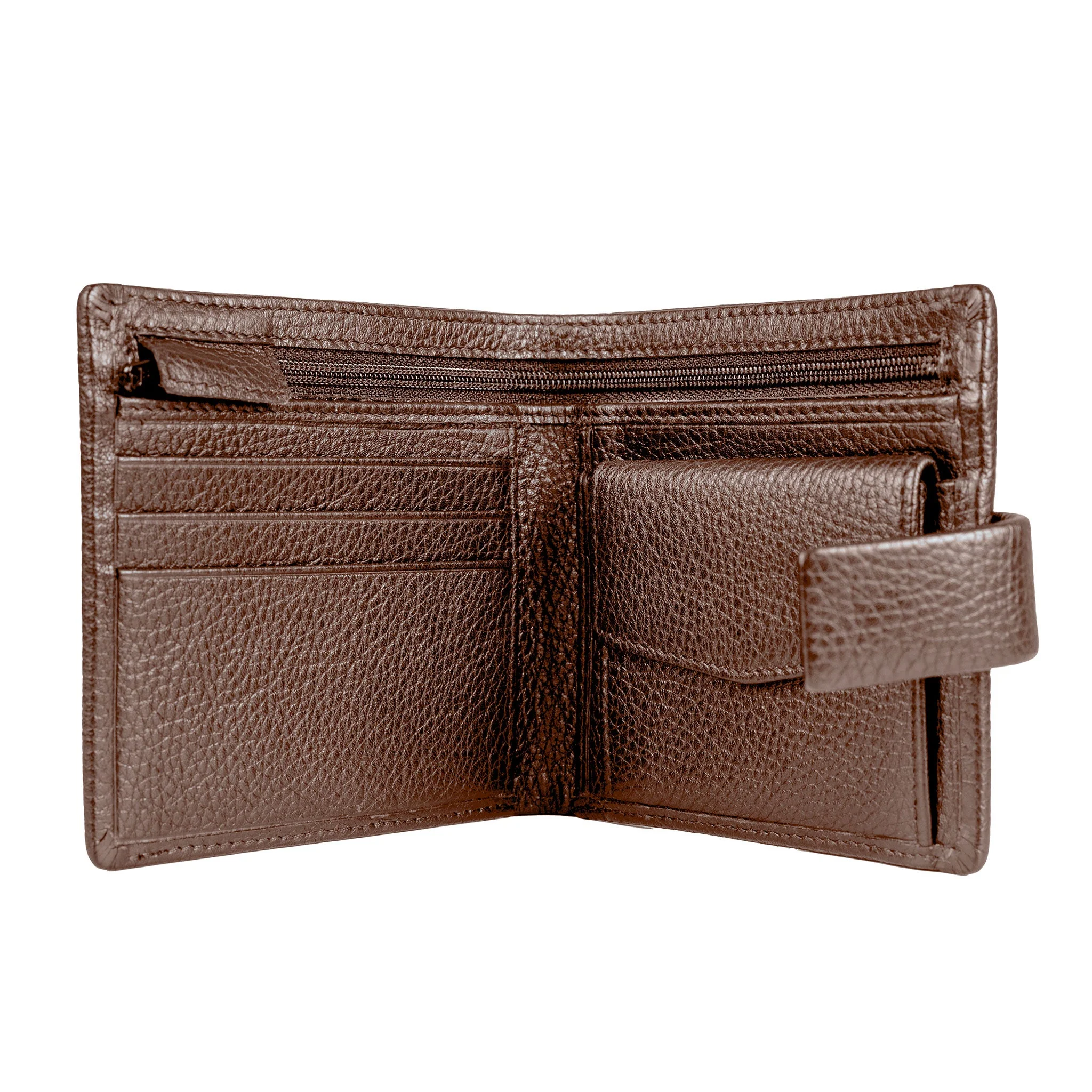 Men’s Pebble Grain Leather Bifold Wallet with RFID Blocking and Coin Purse - Image 9