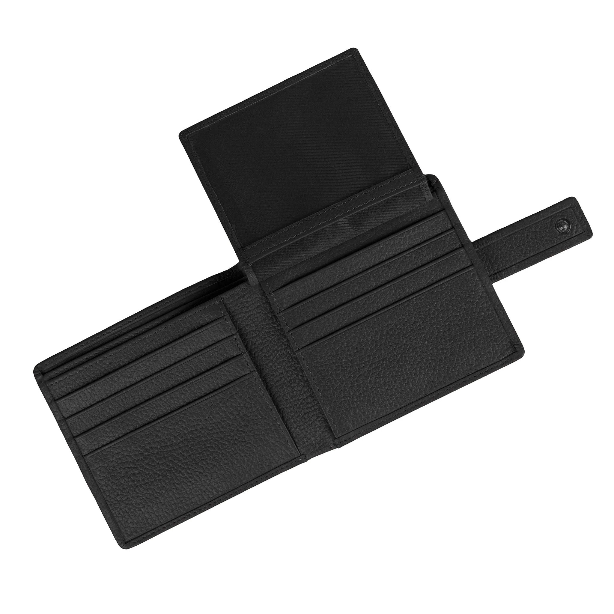 Men’s Pebble Grain Leather Passcase Wallet with RFID Blocking and Flip-up Window - Image 4