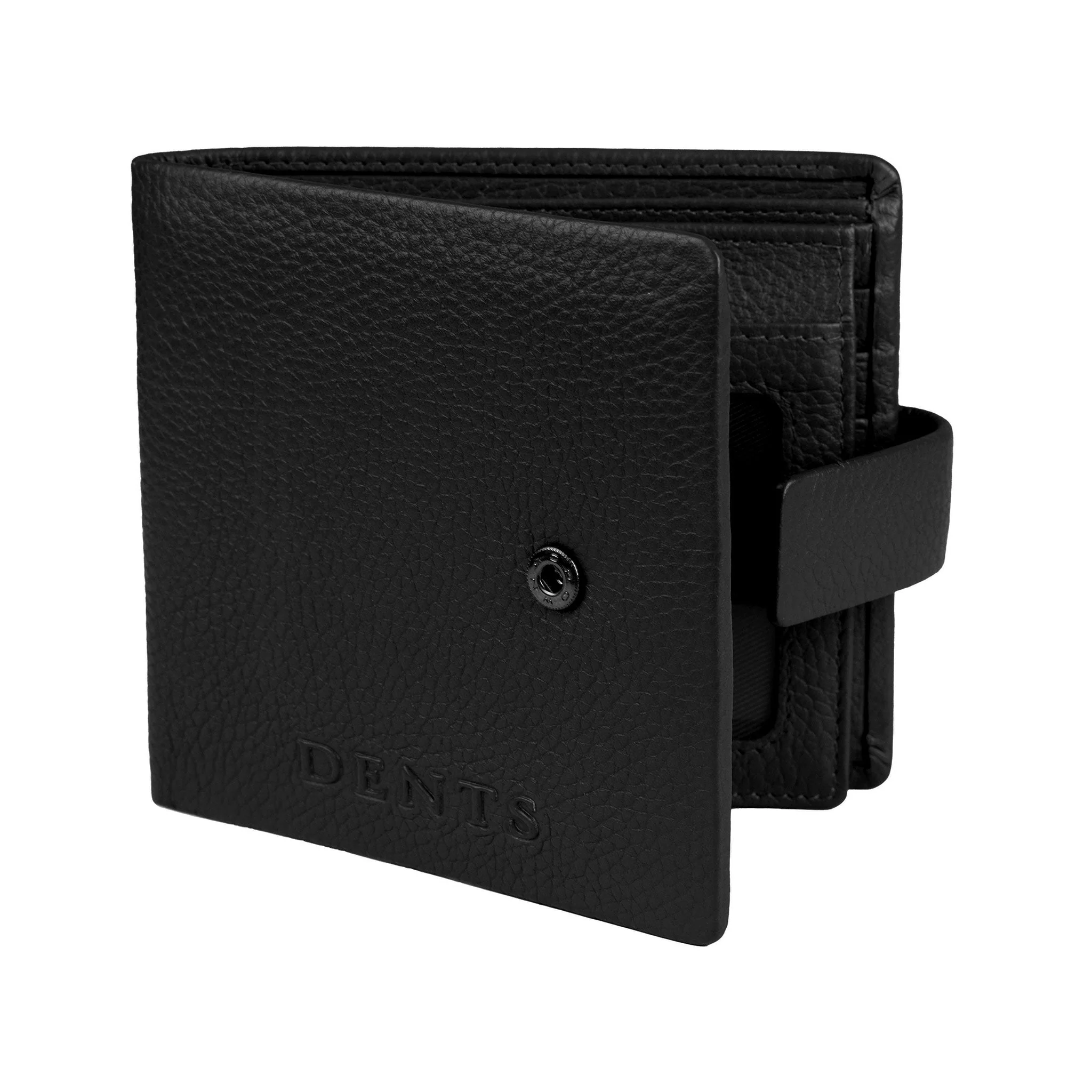 Men’s Pebble Grain Leather Passcase Wallet with RFID Blocking and Flip-up Window - Image 6