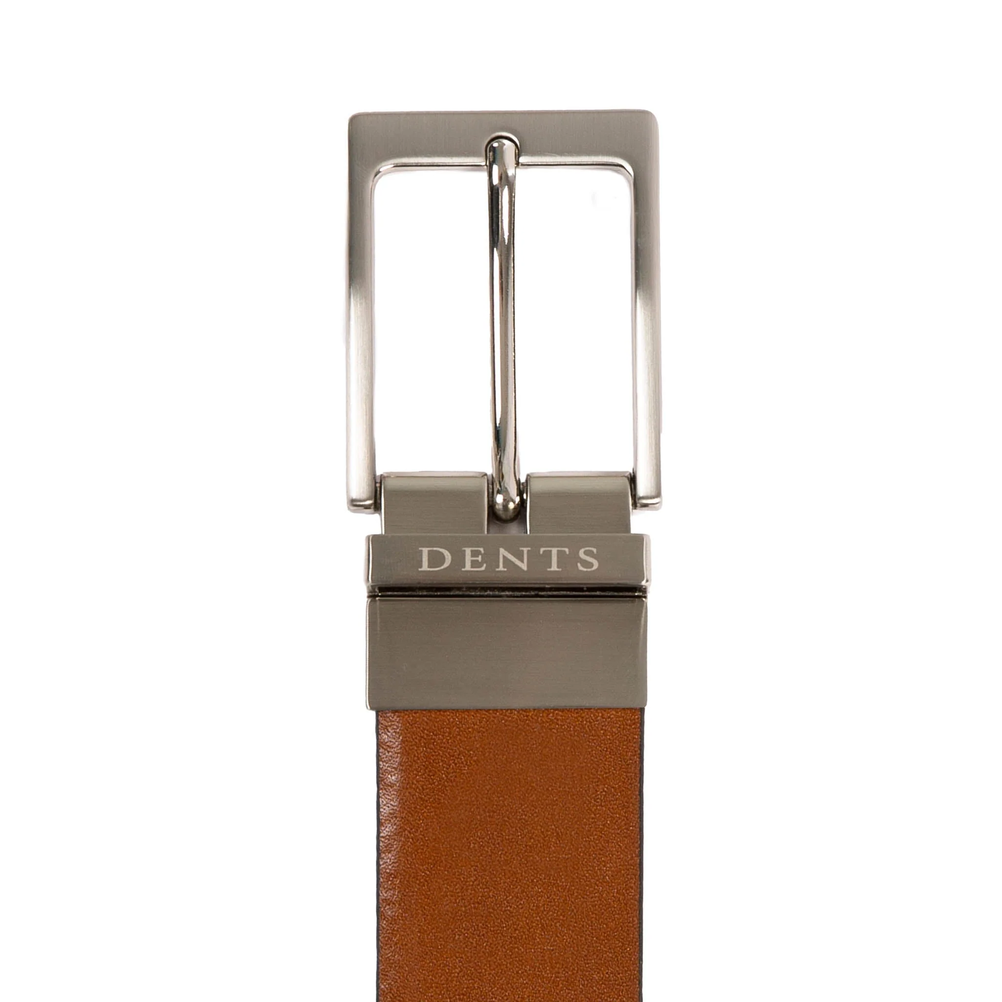 Men’s Heritage Reversible Full-Grain Leather Belt with Satin Nickel Buckle - Image 3