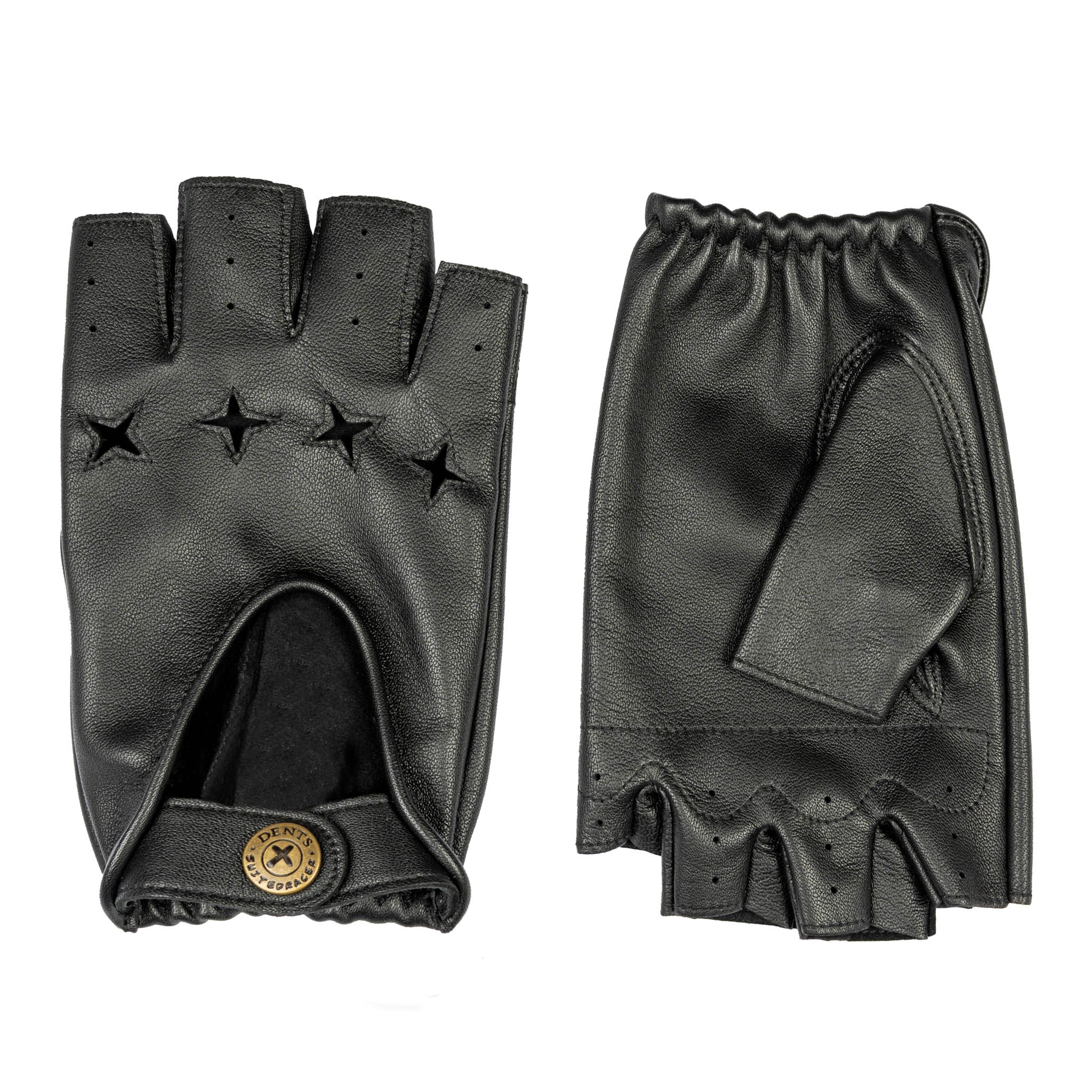 Men’s The Suited Racer Fingerless Water-Resistant Leather Driving Gloves - Image 4